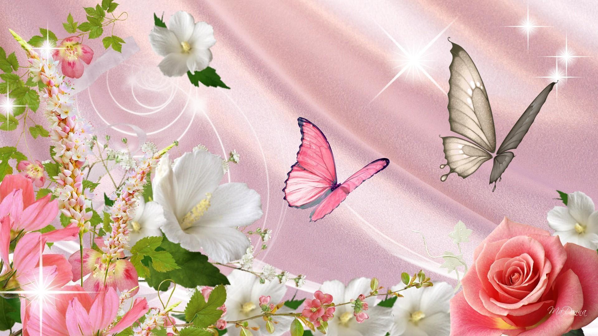 Flowers and Butterfly Wallpapers - Top Free Flowers and Butterfly  Backgrounds - WallpaperAccess