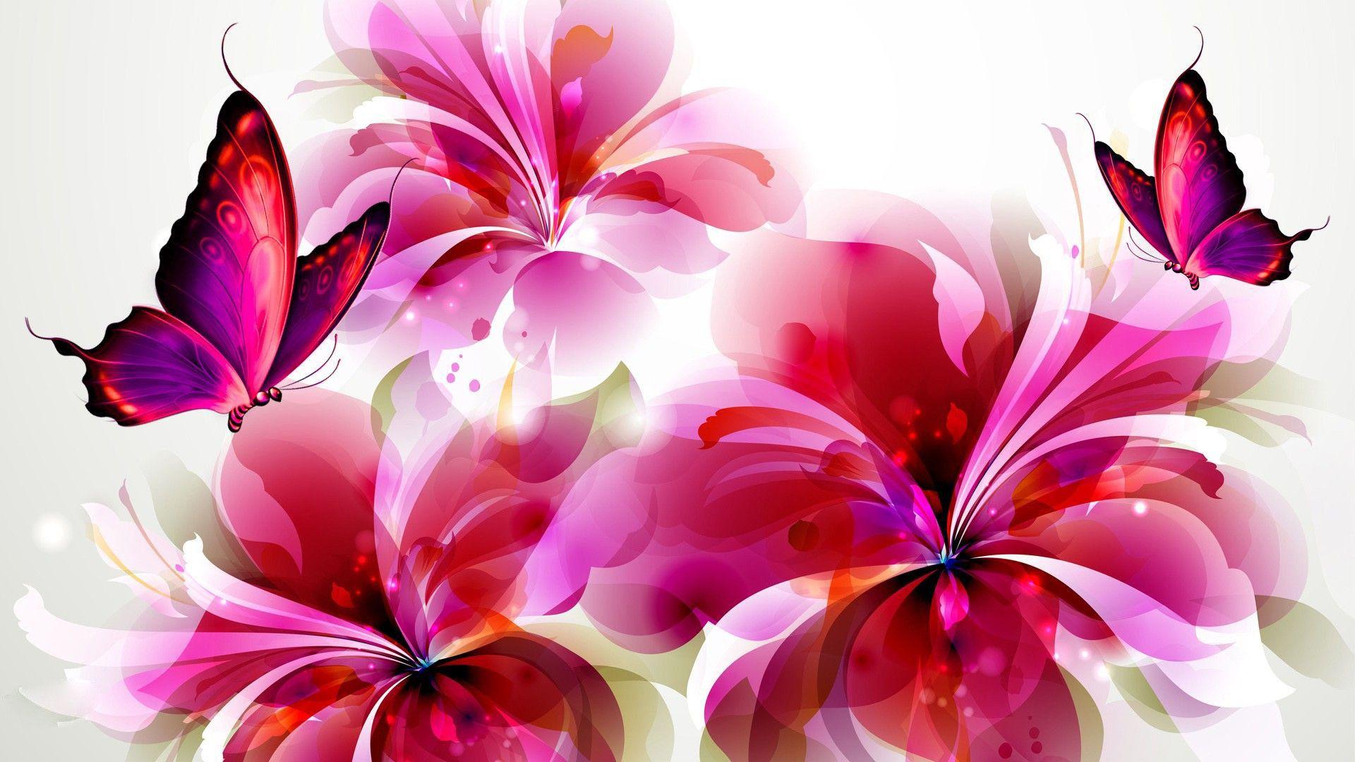 Flowers And Butterfly Wallpapers Top Free Flowers And Butterfly Backgrounds Wallpaperaccess