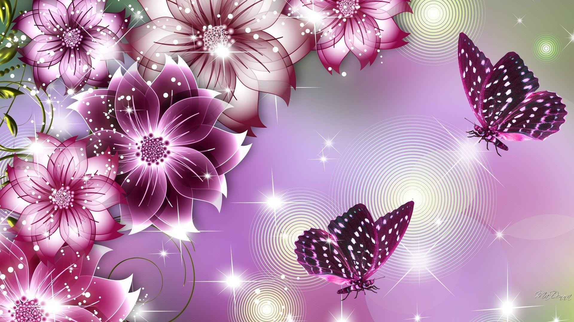 Pink Flower Butterfly Wallpapers - Top Free Pink Flower Butterfly