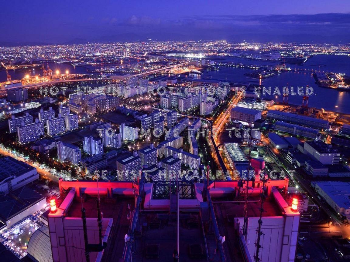 1152x864 osaka city japan japanese scenery night
