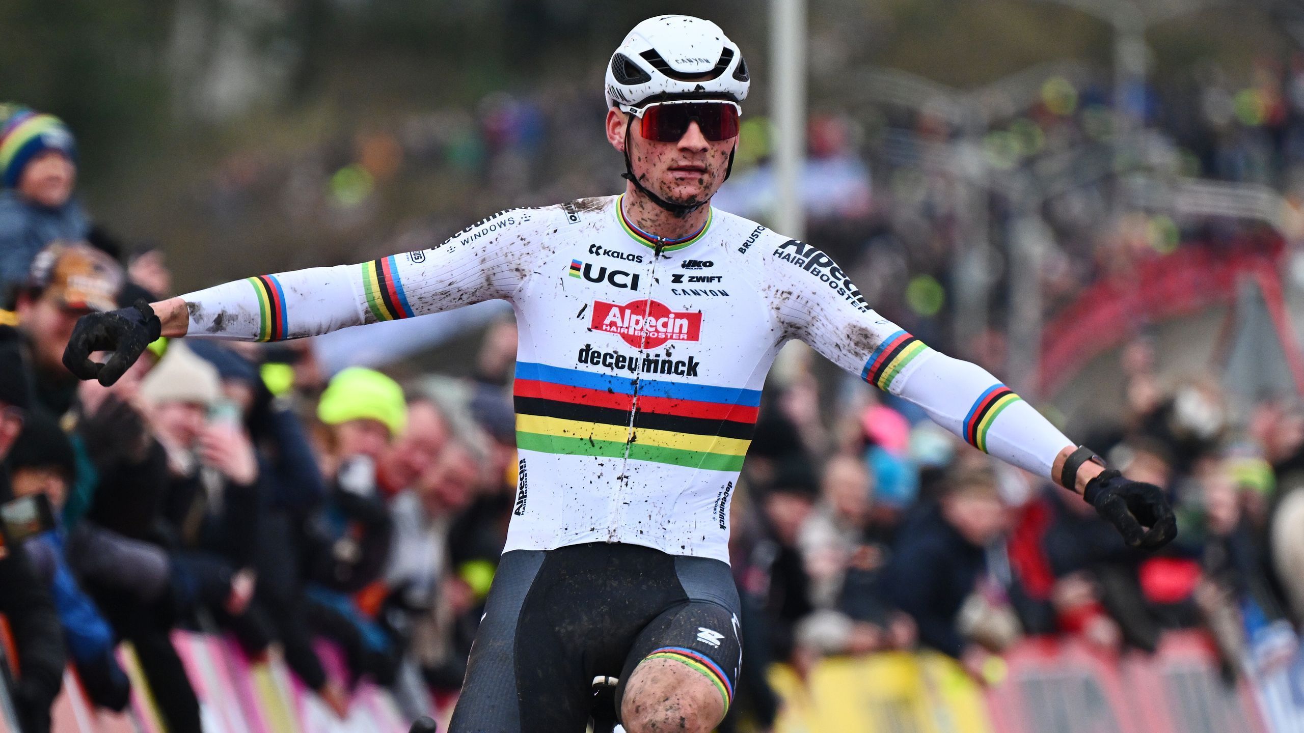 2560x1440 Mathieu Van Der Poel Rainbow Jersey In Cycling Another Rainbow Jersey For Mathieu Van Der Poel