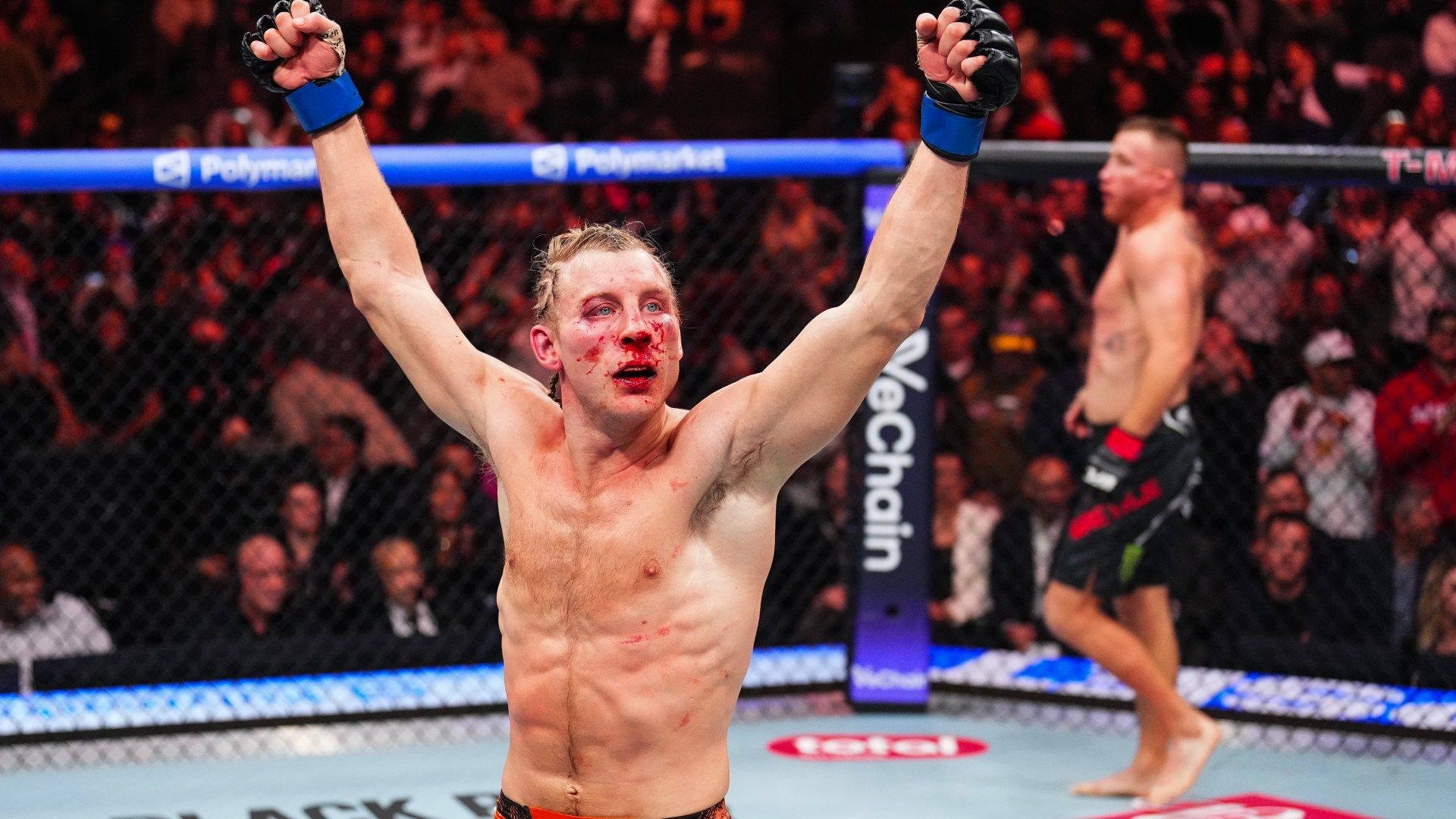 1920x1080 Busted up Paddy Pimblett loses bloody war to Justin Gaethje after being dropped in interim title bout at UFC 324