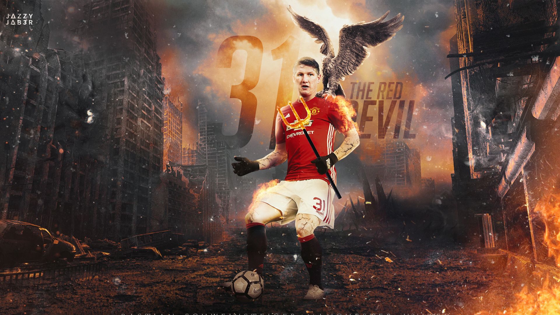 1920x1080 Manchester United F.C. Eagle HD Bastian Schweinsteiger Wallpaper