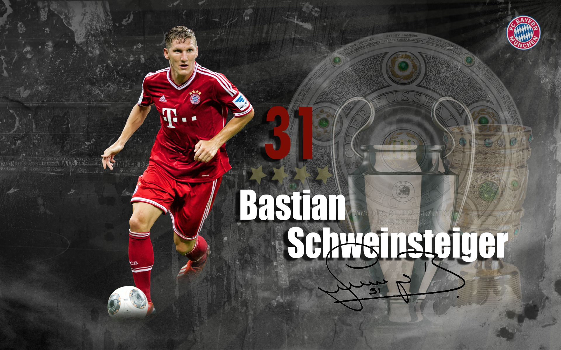 1920x1200 The best halfback of Bayern Bastian Schweinsteiger Desktop wallpaper 1600x1200