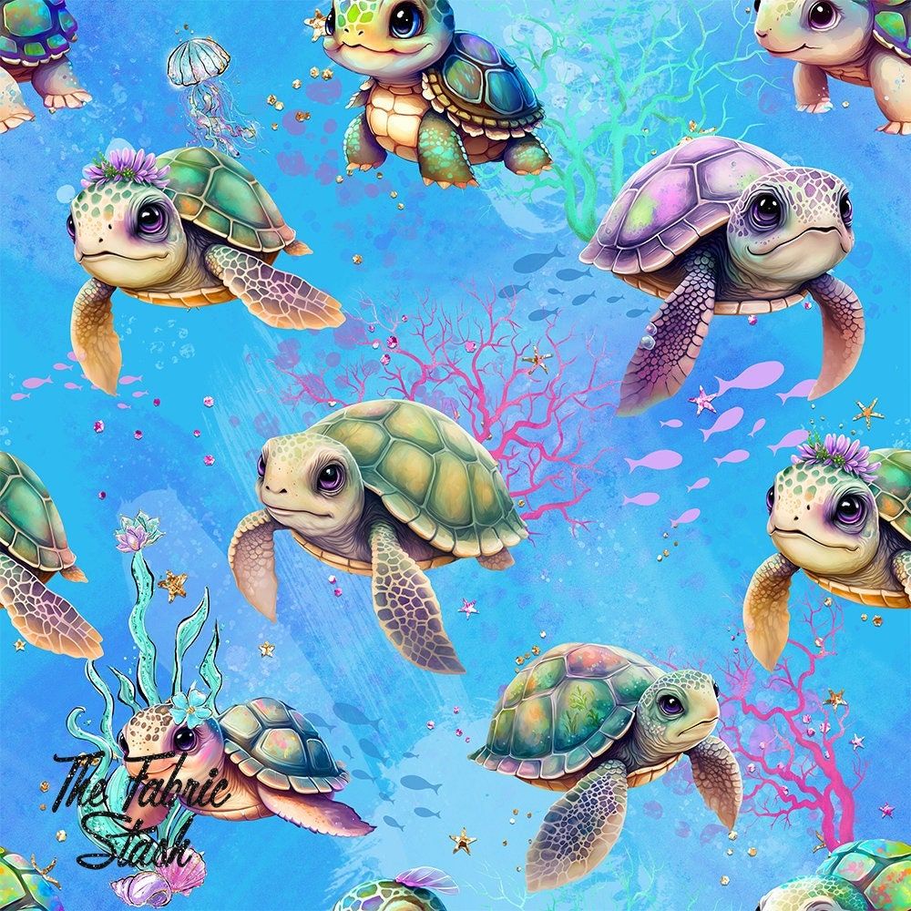 1000x1000 Turtle Digital Seamless Pattern