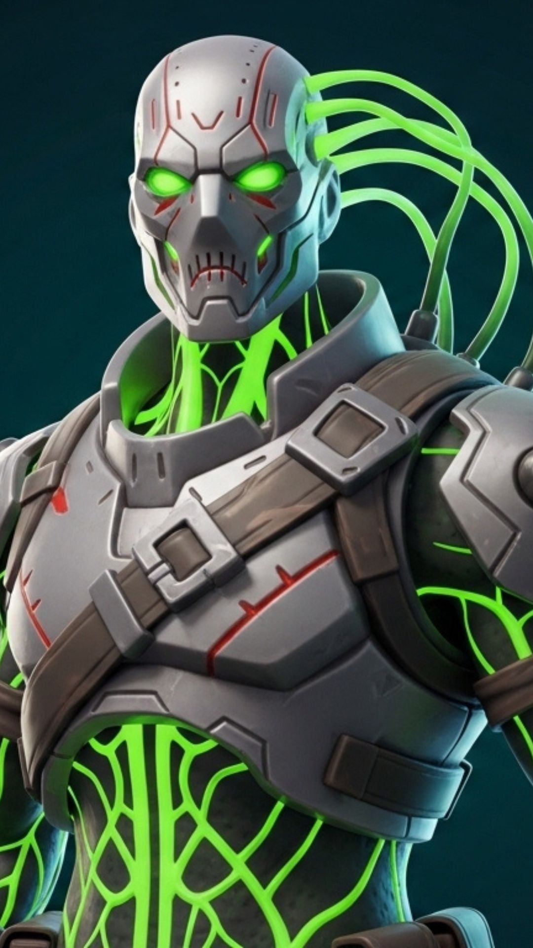 1080x1920 Fortnite Inspired Bio Engineered Super Soldier Glowing Green Veins Enhanced Armor HD Fortnite Wallpaper