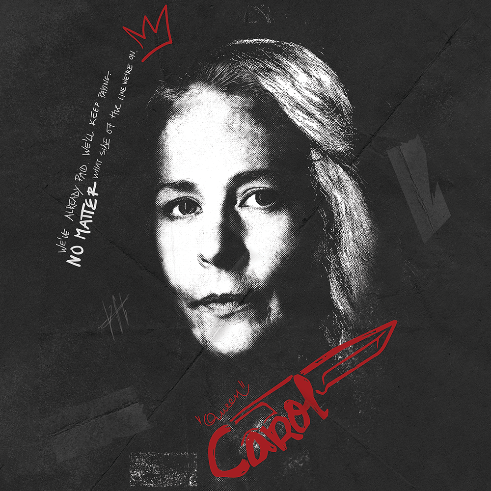 1000x1000 The Walking Dead Carol Graffiti Drinking Glass