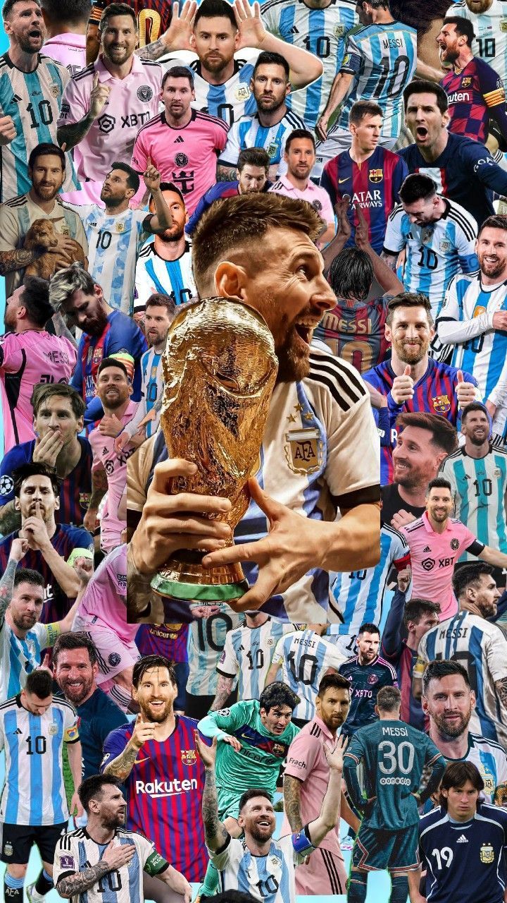 720x1280 Messi collage. Messi colash, Calendario de messi, Messi muchas fotos en una
