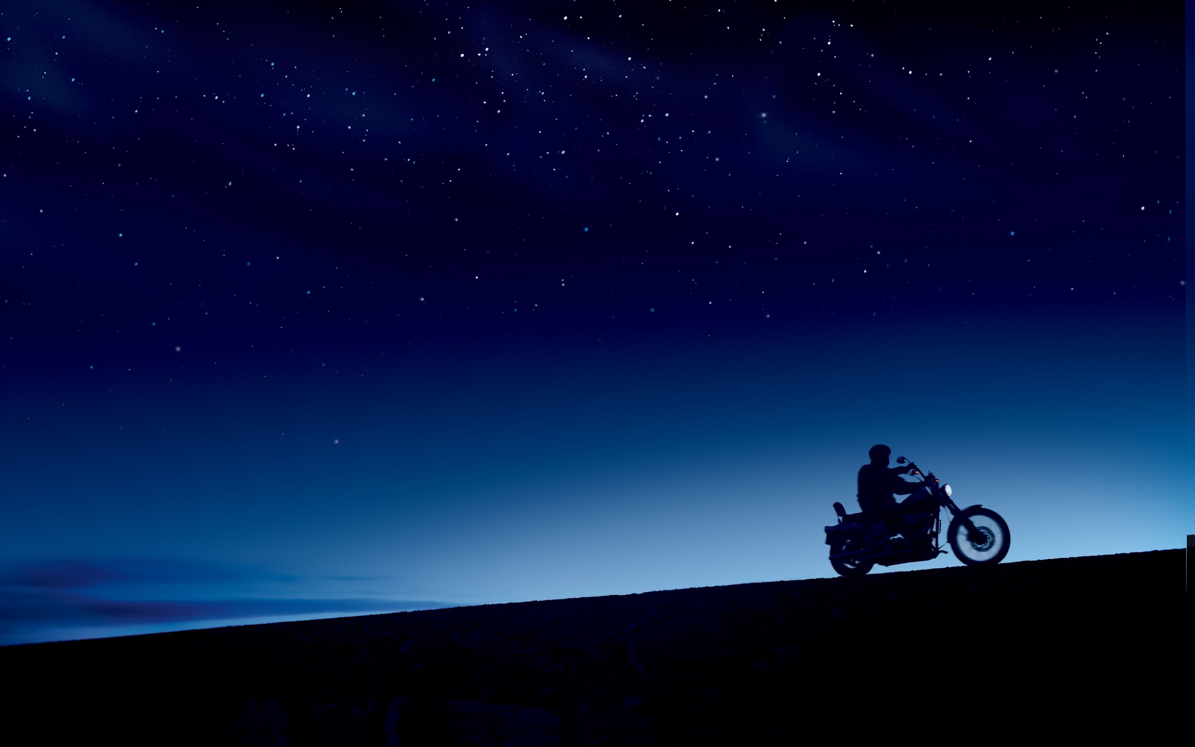 3840x2400 Download wallpaper 3840x2400 motorcycle, bike, biker, night, dark 4k ultra HD 16:10 HD background