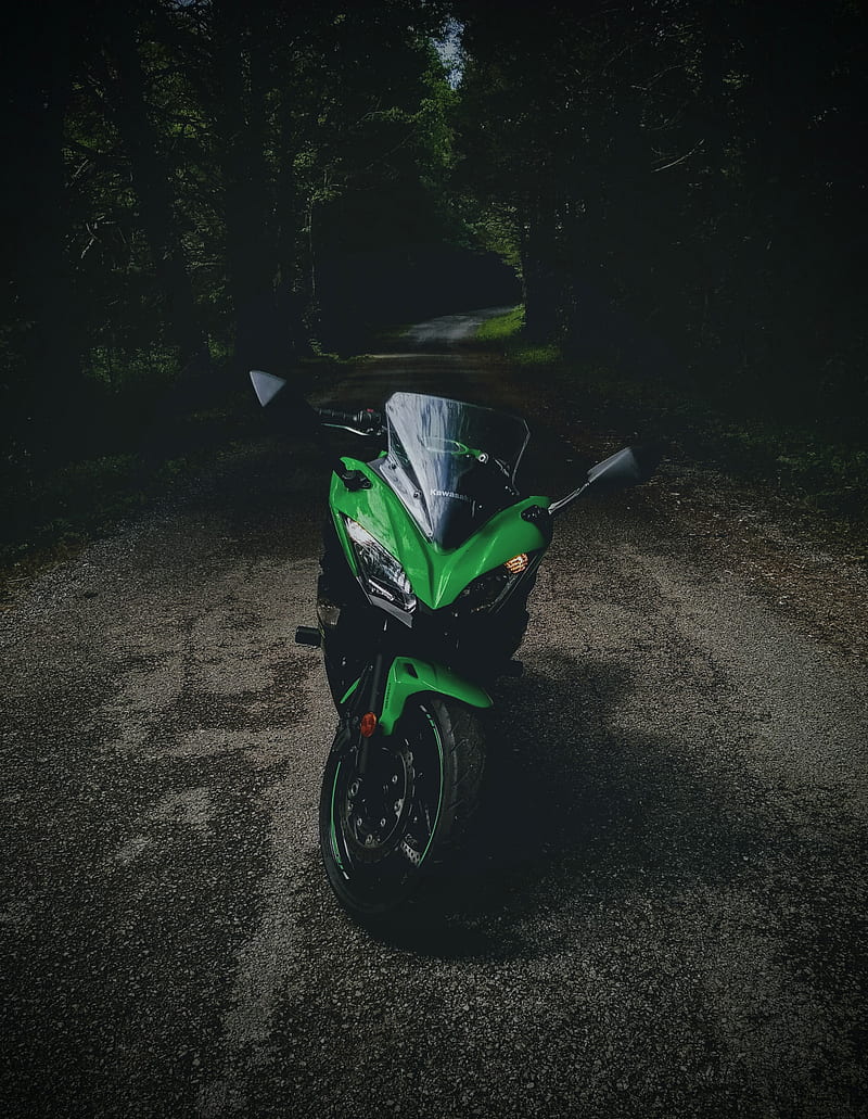 800x1031 Kawasaki, motorcycle, night, HD phone wallpaper