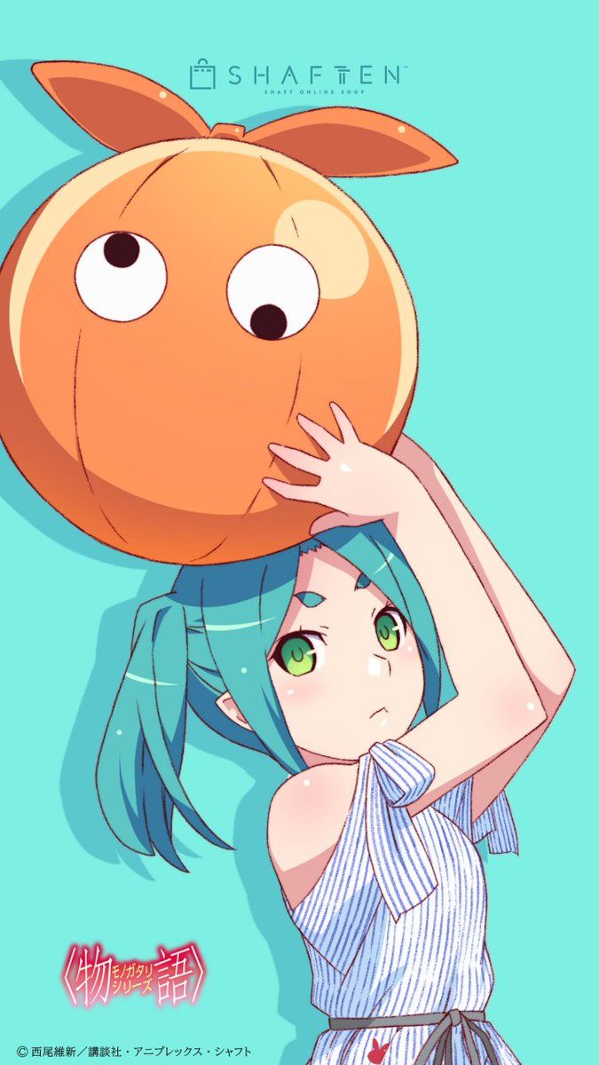 675x1200 Free Monogatari Series phone wallpaper of Ononoki Yotsugi from SHAFT TEN's LINE