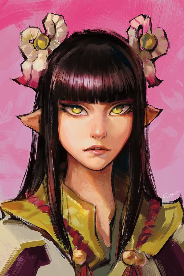 728x1092 HD wallpaper: Monster Hunter Rise, Minoto