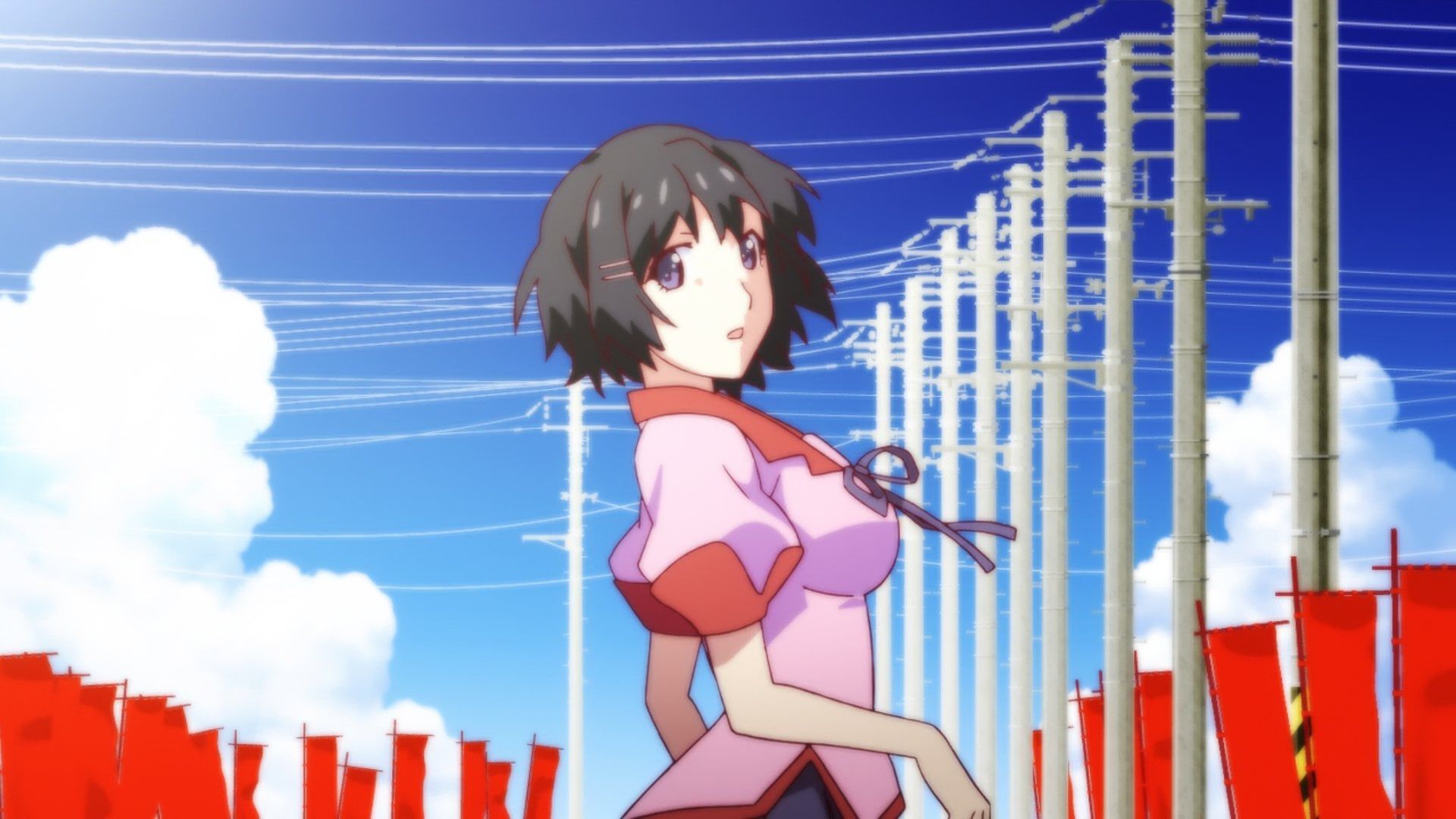 1920x1080 SHAFT Background Art: Monogatari SS (Nekomonogatari Shiro)
