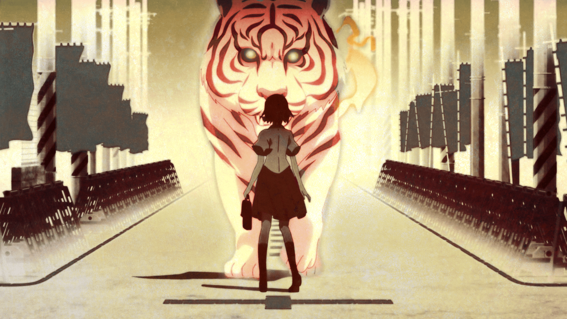 1920x1080 Tsubasa Hanekawa & The Majestic Tiger. Monogatari HD Anime Wallpaperx1080