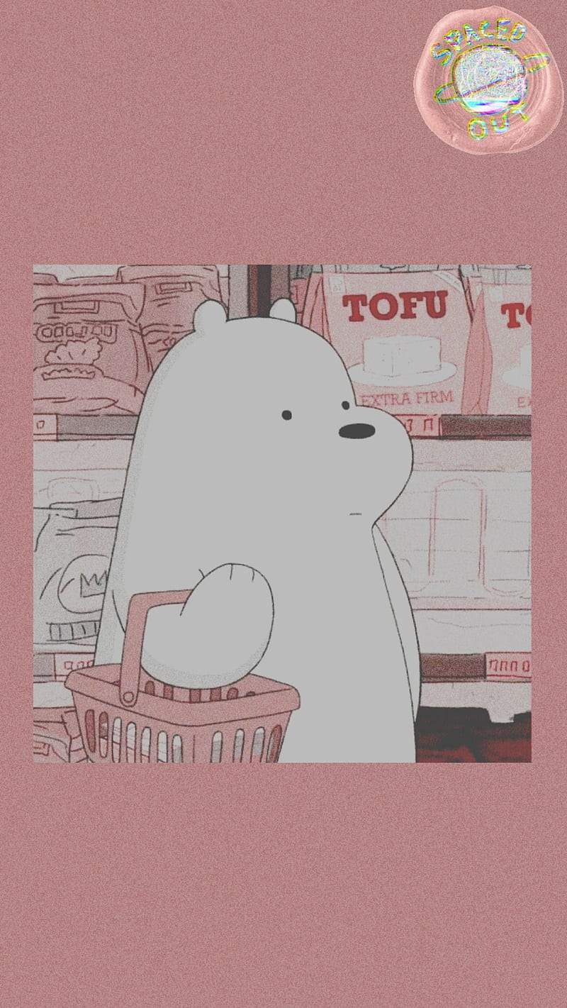 800x1421 We Bare Bears, aesthetic, pink, core funny meme, cartoon network, retro, theme, HD phone wallpaper