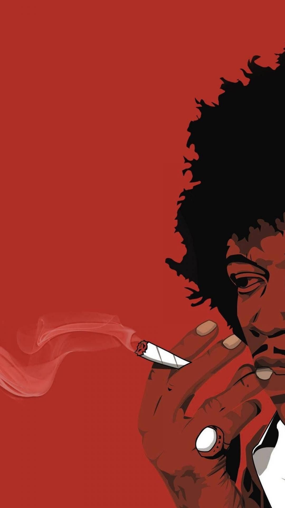 1080x1920 Red Man Stoner Phone Wallpaper