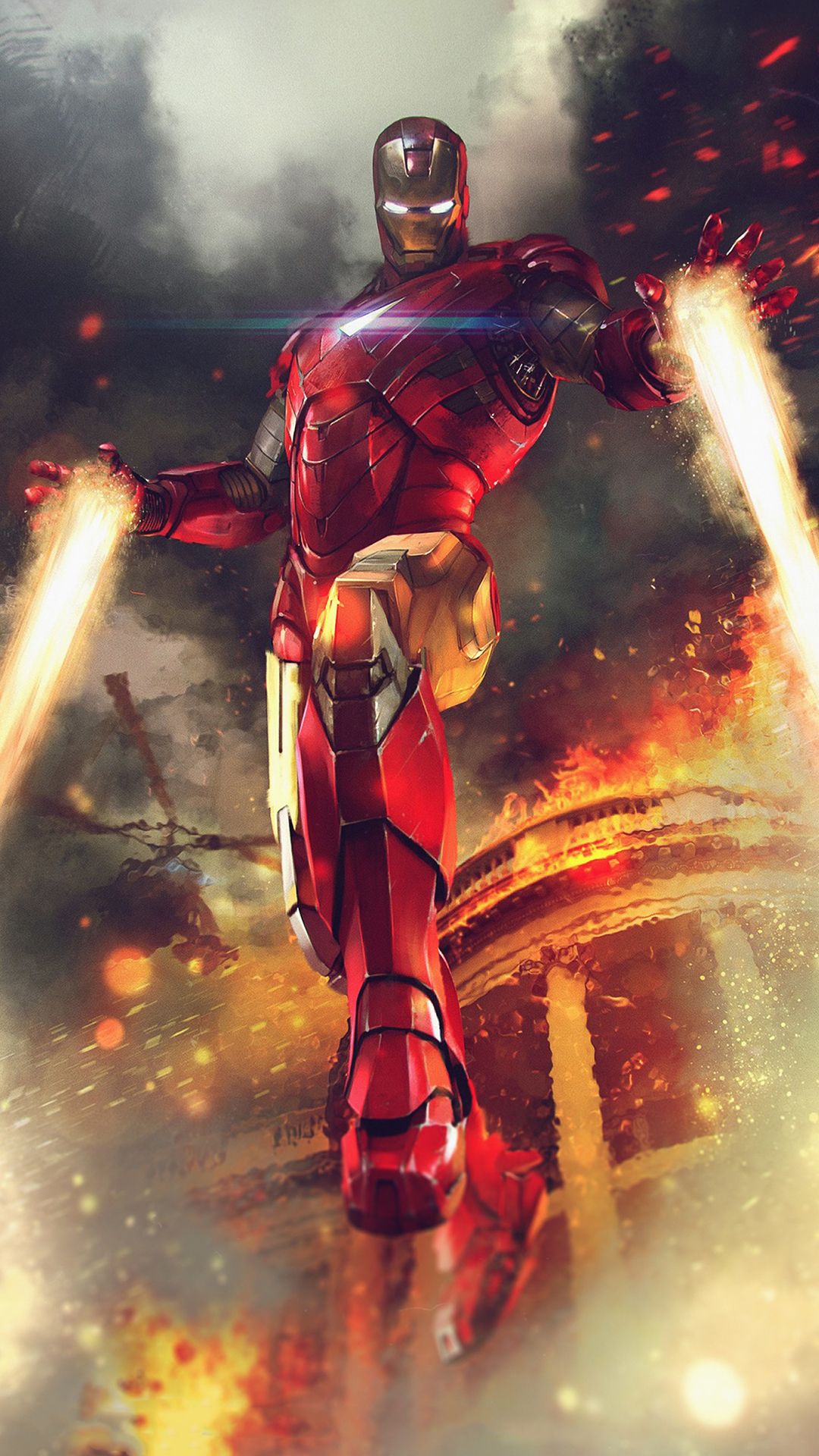1080x1920 Wallpaper Iron Man, Marvel Cinematic Universe, Avengers, Red, Superhero, Background Free Image