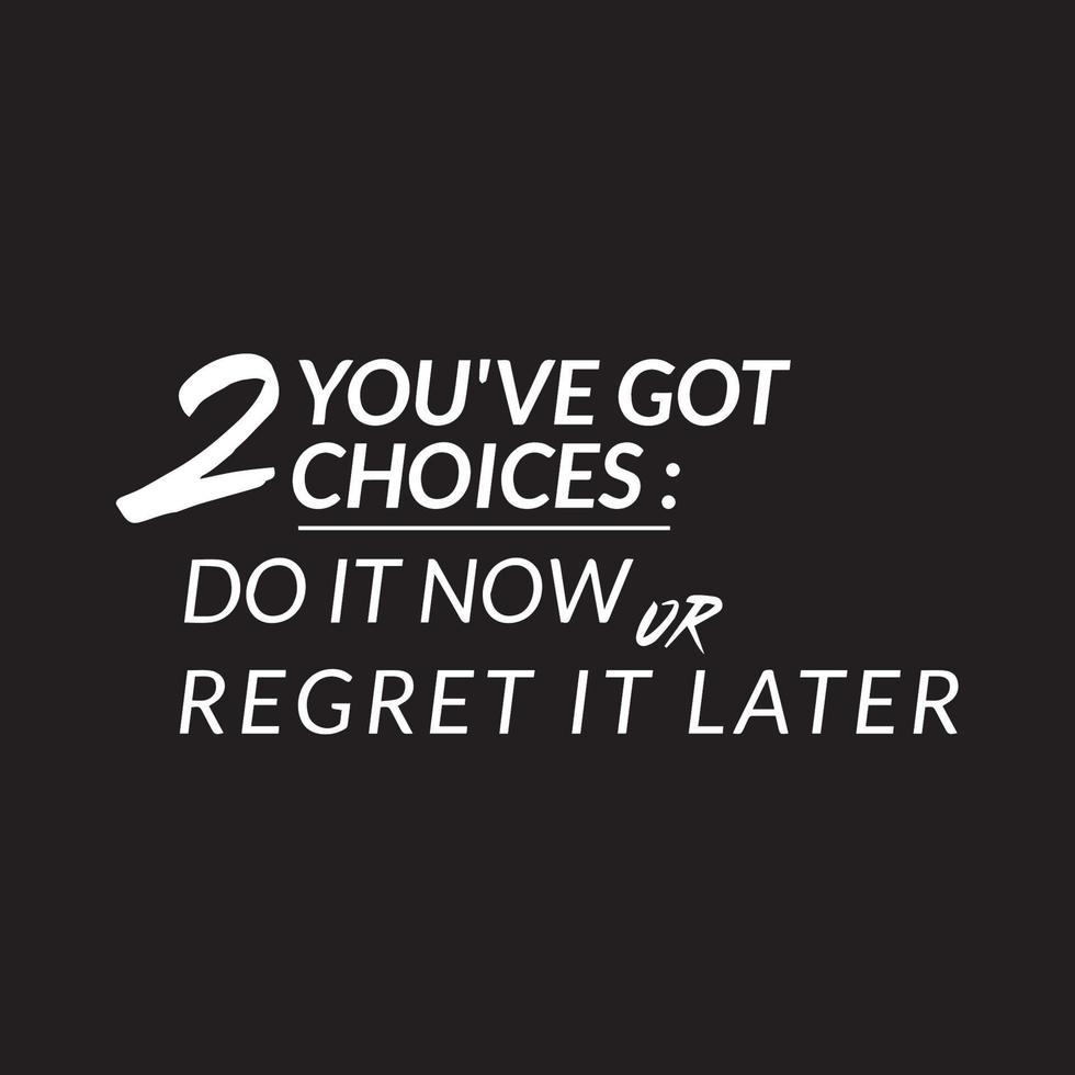 980x980 Motivational quote on black background it now or regret it later