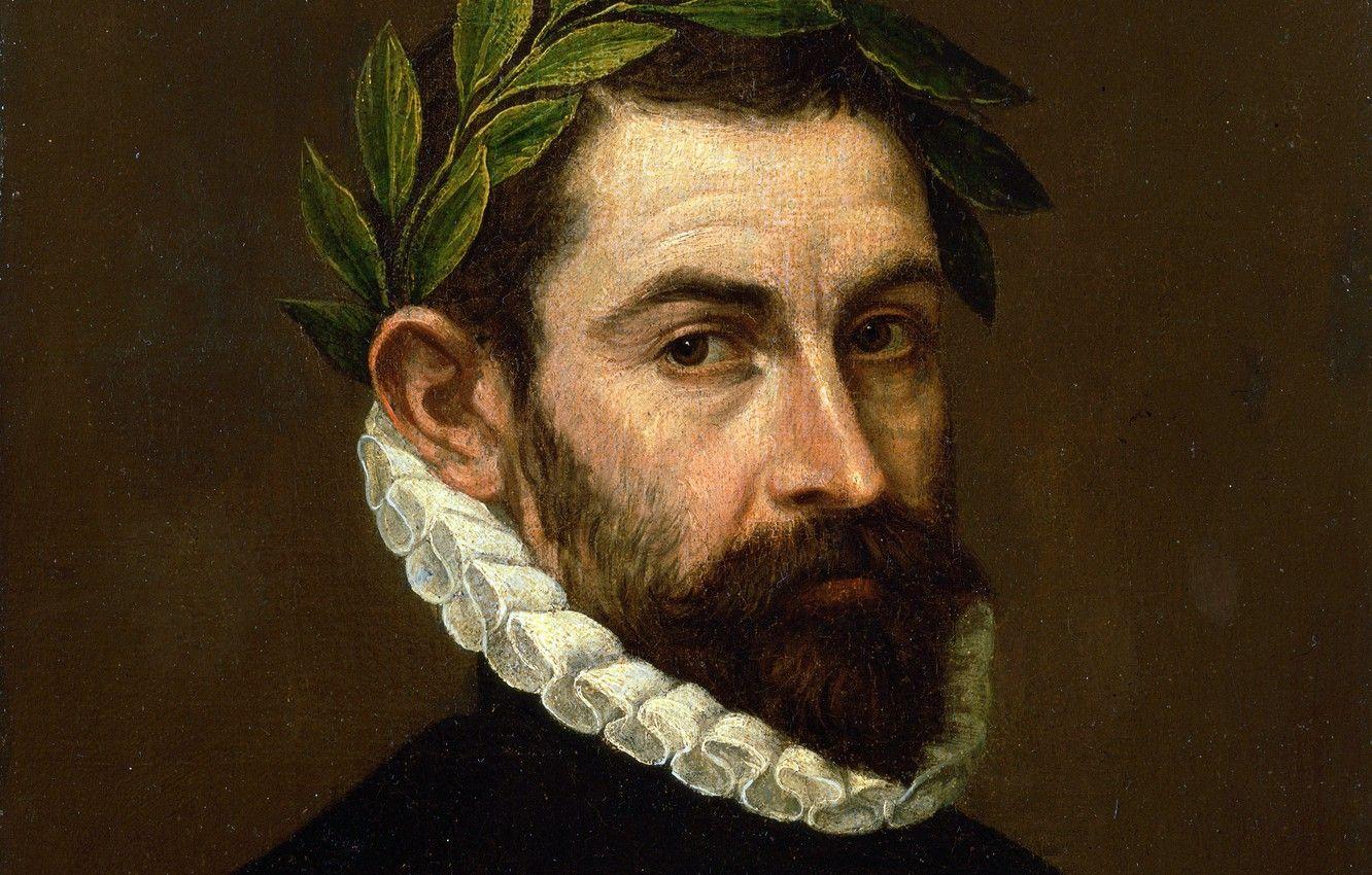 1332x850 Wallpaper picture, El Greco, Laurel wreath, Portrait of the Poet Alonso zúñiga and Ercilia image for desktop, section живопись