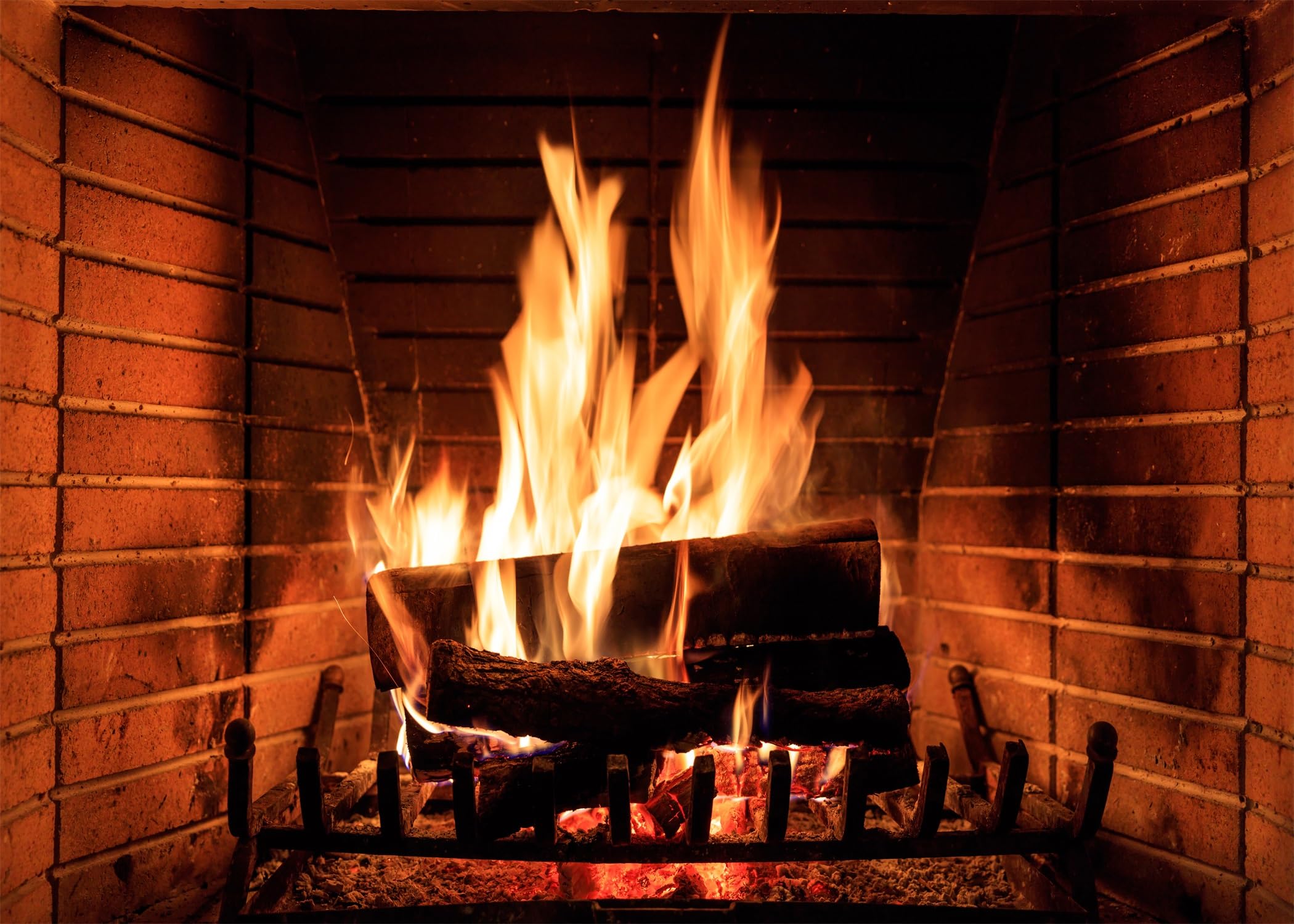 2100x1500 Amazon.com : CORFOTO Burning Fireplace Backdrop Fabric 5x3ft Fake Fireplace Picture Firewood Warm Fire Flame Christmas Background for Winter Xmas Photo Props Christmas Wall Decorations Camping Poster Banner