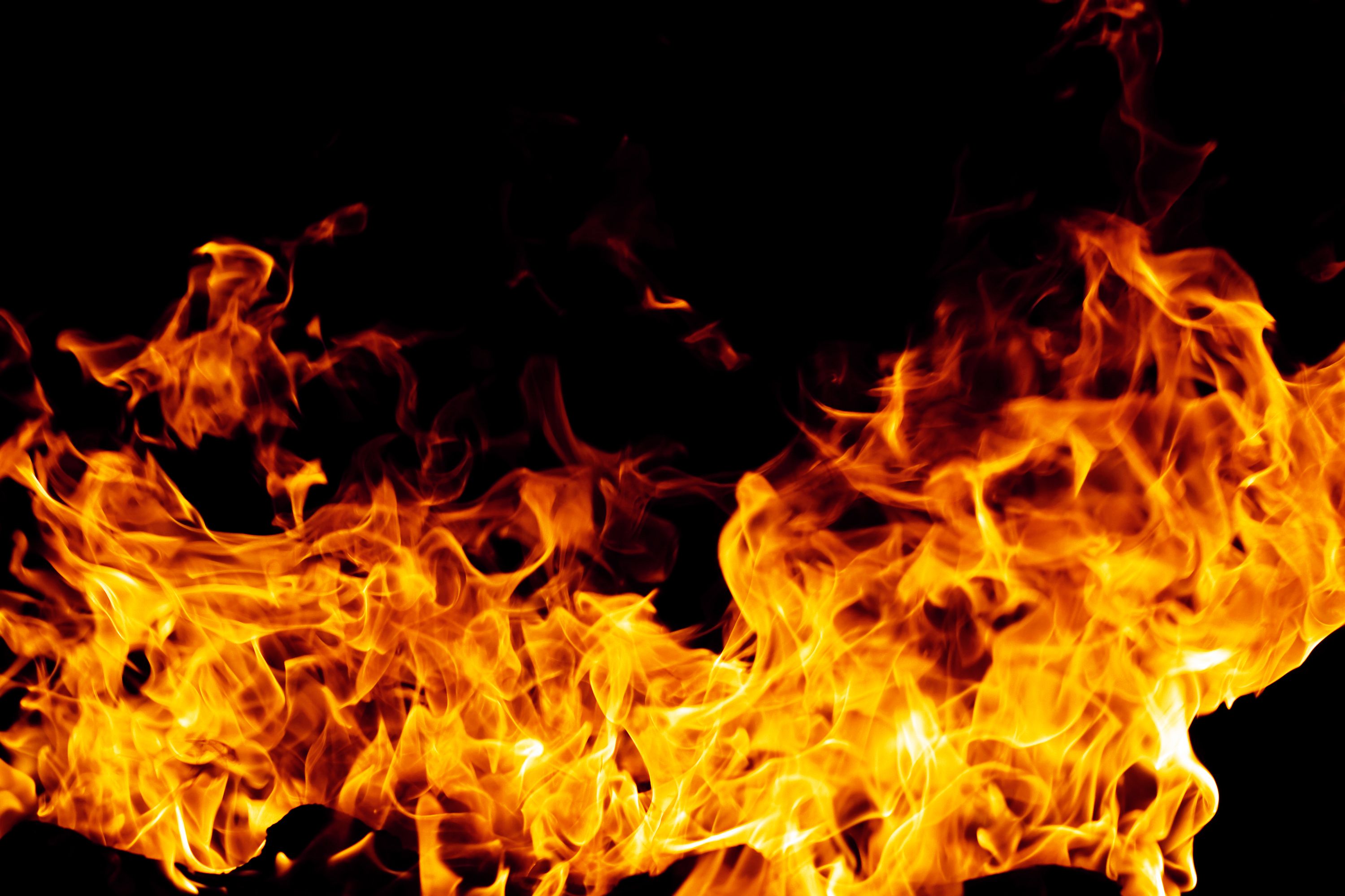 3000x2000 Free photo: Fire flames, Black, Blazing