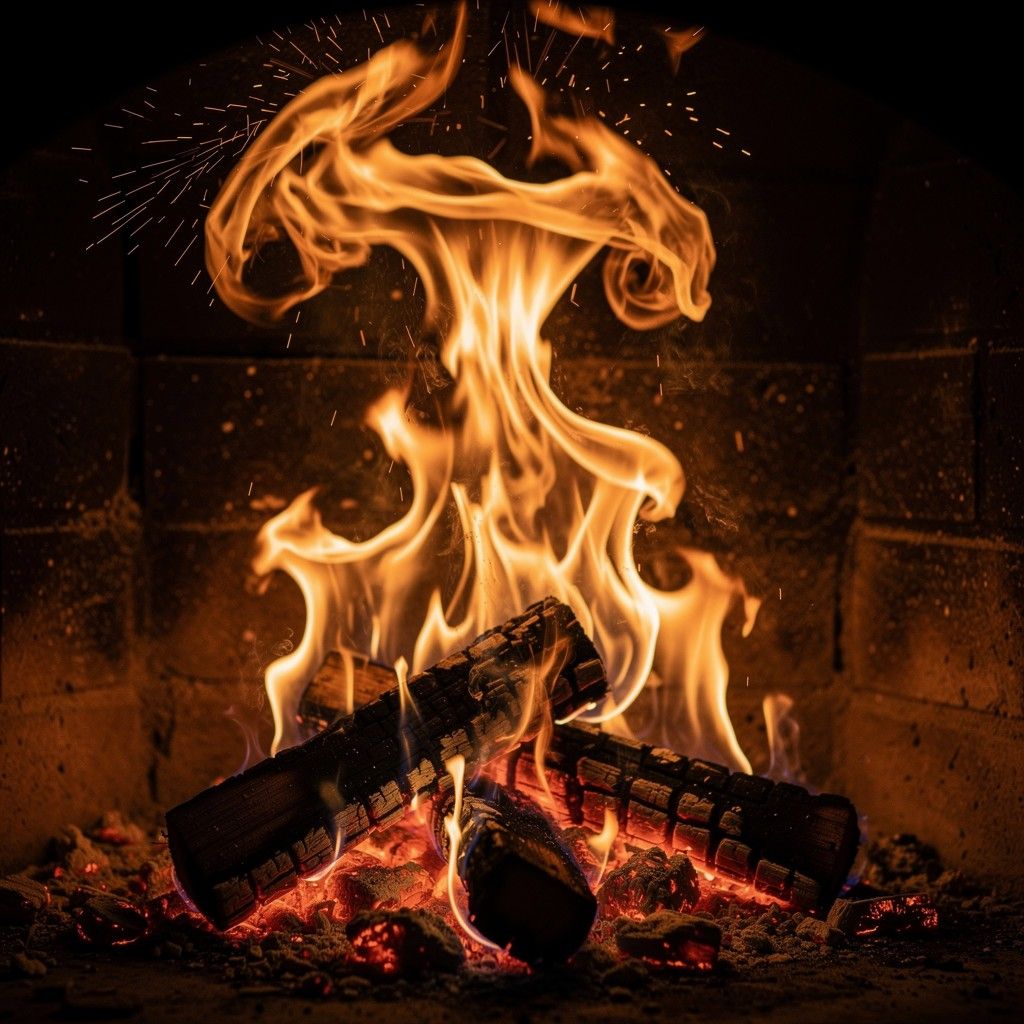 1024x1024 Free Dancing Fireplace Flames Image, Flames, Fireplace