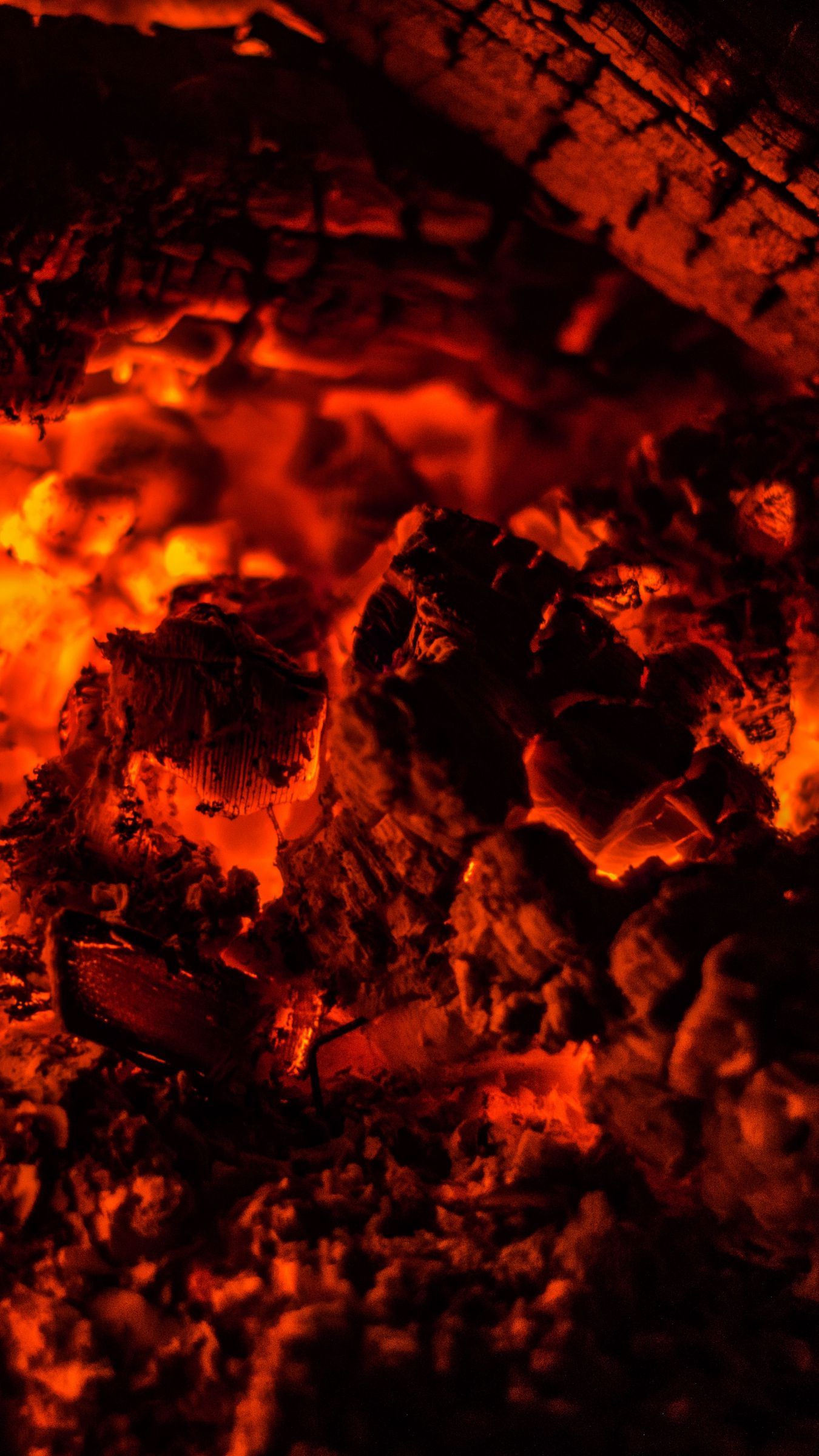 1350x2400 Download wallpaper 1350x2400 bonfire, ash, fire, coals, smoldering iphone 8+/7+/6s+/for parallax HD background
