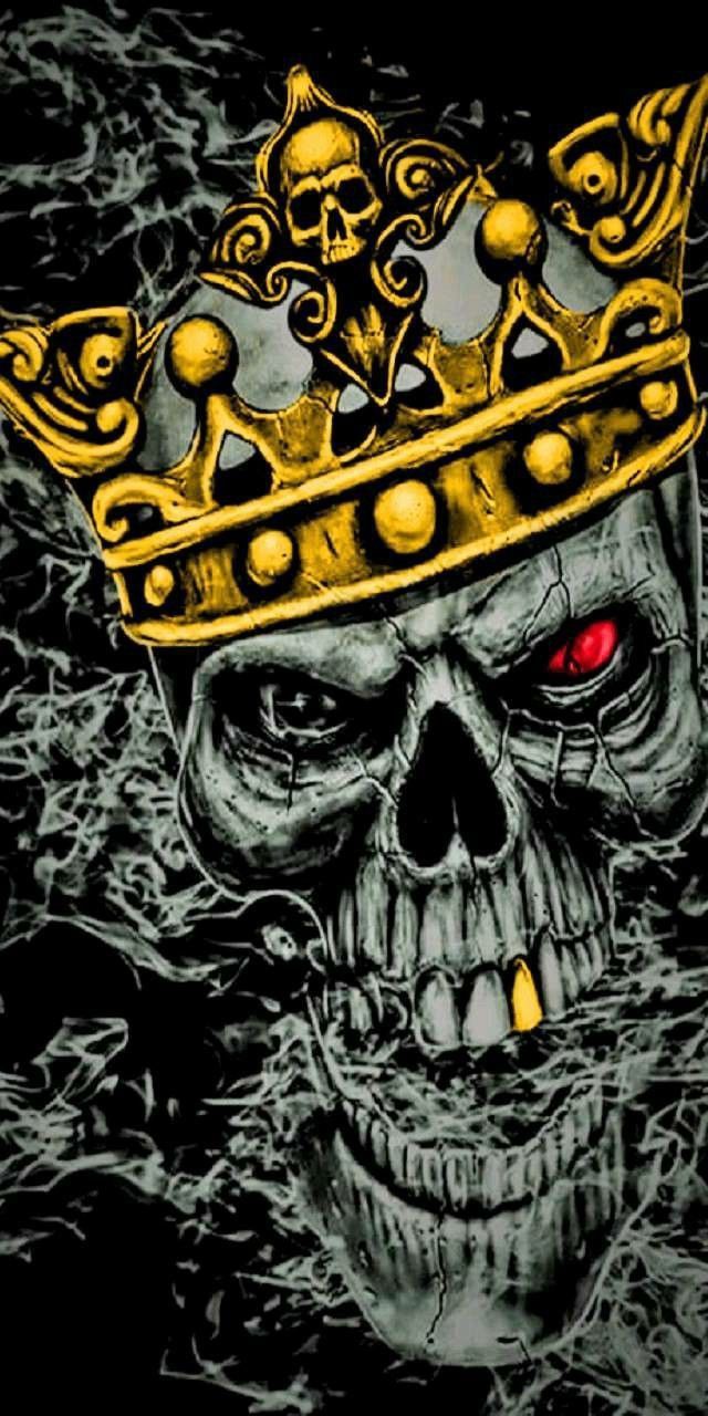 640x1280 Throne Skull Gold teeth