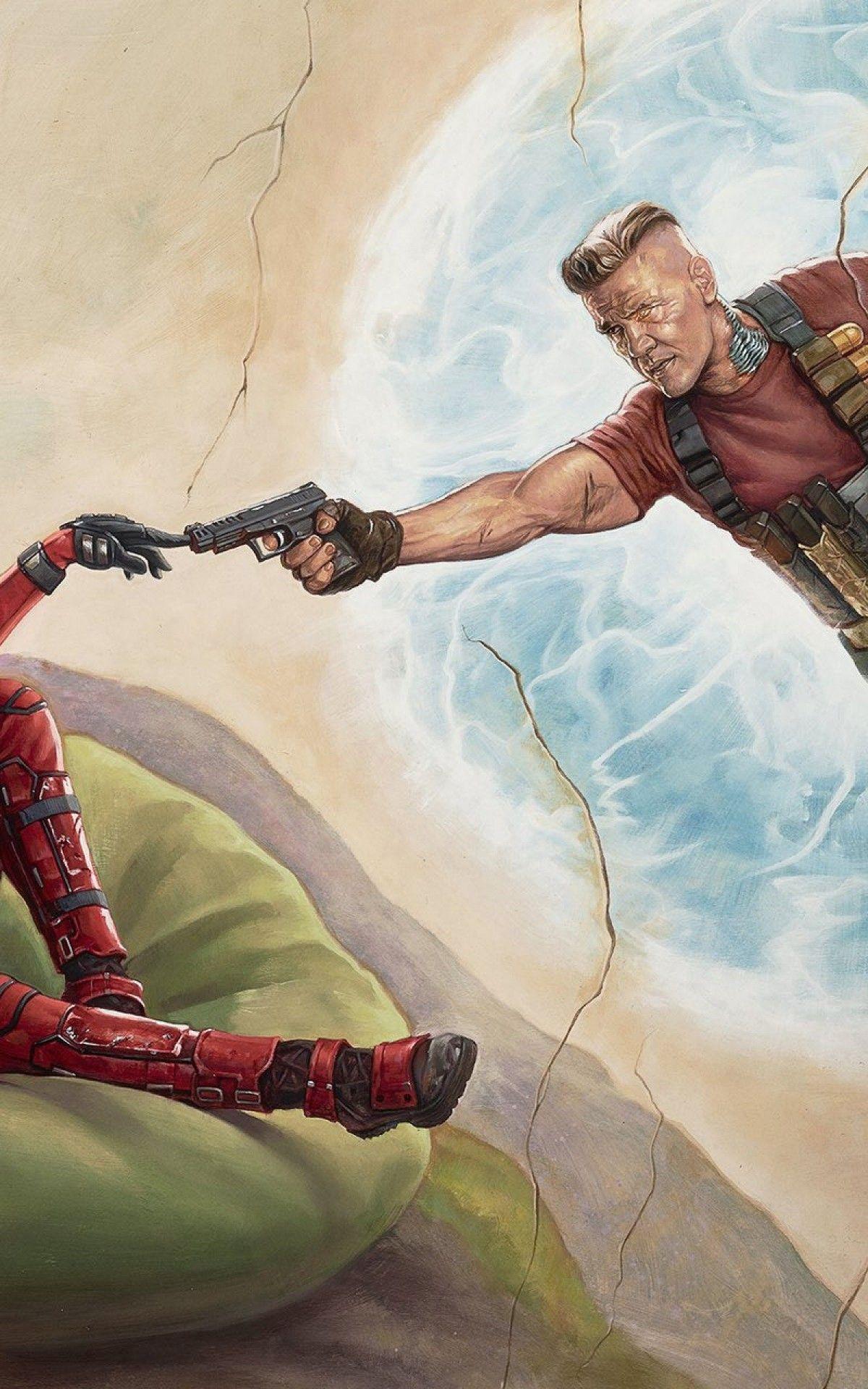 1200x1920 Download 1200x1920 Deadpool Artwork, Cable Wallpaper for Asus