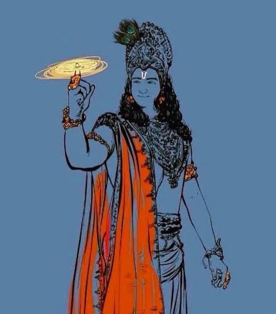 881x1000 Samriddhi Krishna Ji With Sudarshan Chakra Papers Fully Waterproof Vinyl Poster for Home Decoration, Office, Collage Wall decoration Painting (12 inch X 18 inch) (Design 4) : Amazon.in: Home & Kitchen