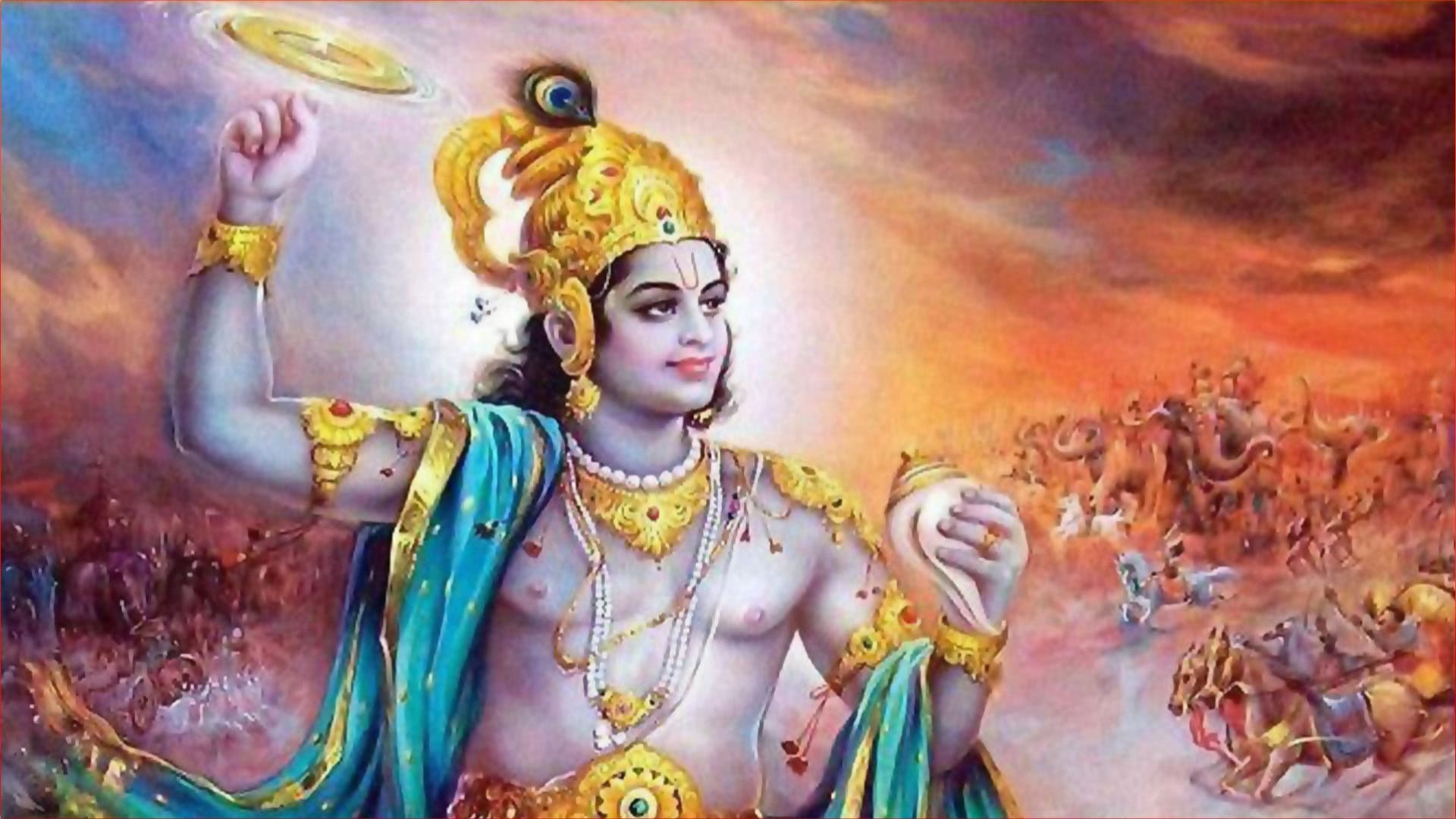 1920x1080 Sudarshana Chakra of Lord Vishnu