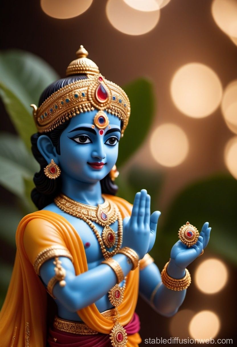 832x1216 Krishna in Standing Position with Sudarshan Chakra. Stable Diffusion Online
