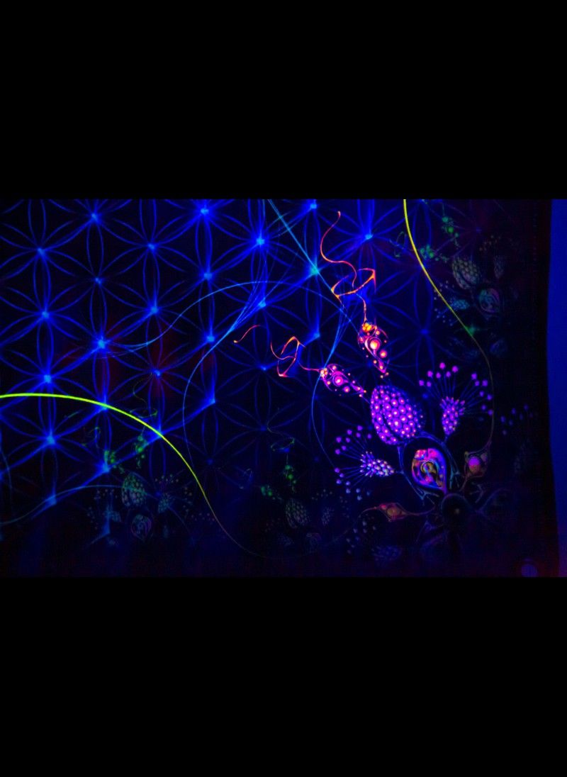 800x1096 Glow in the dark spiritual poster Shri Vishnu