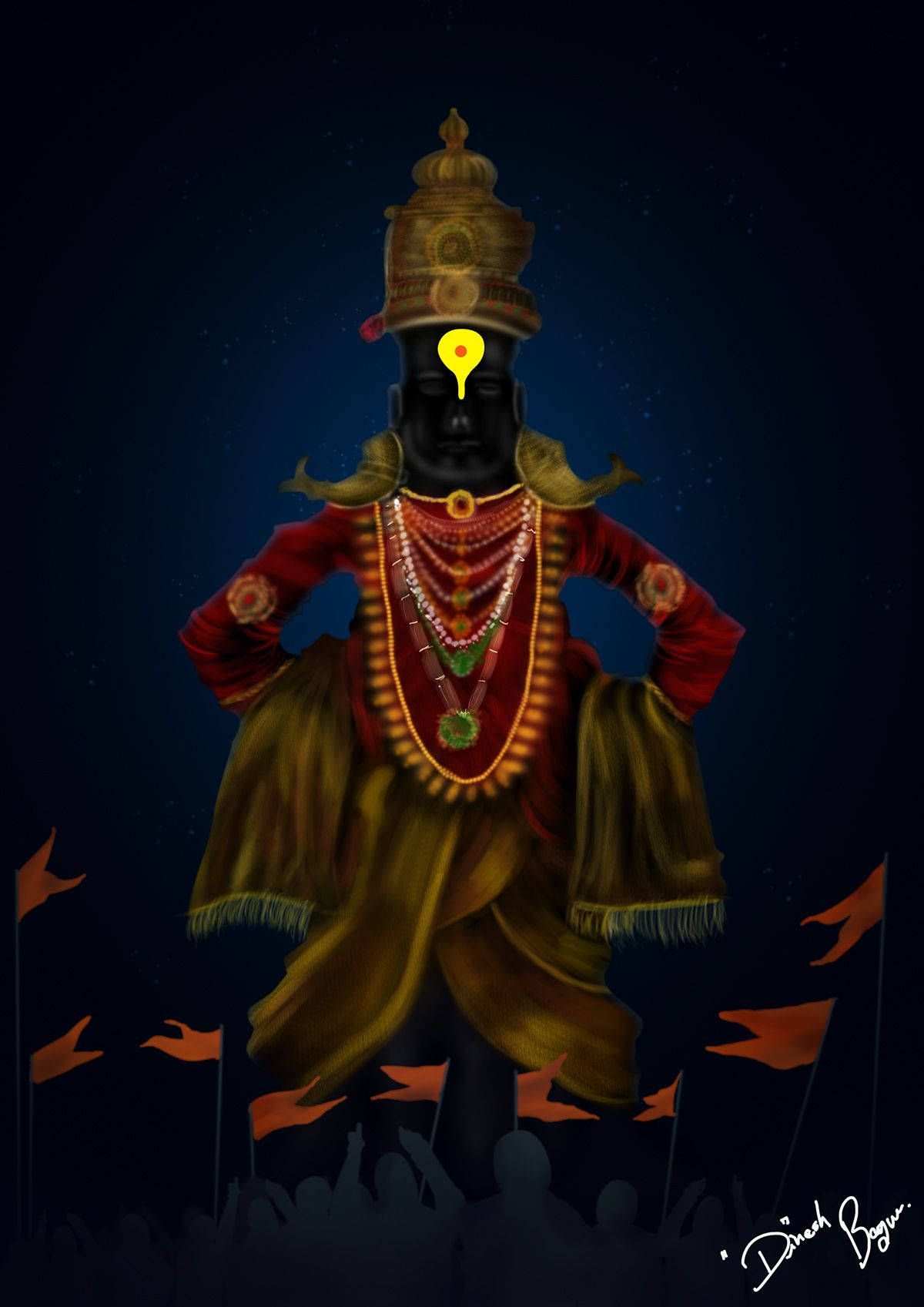 1200x1697 Lord Vitthal Pandurang Digital Painting Wallpaper