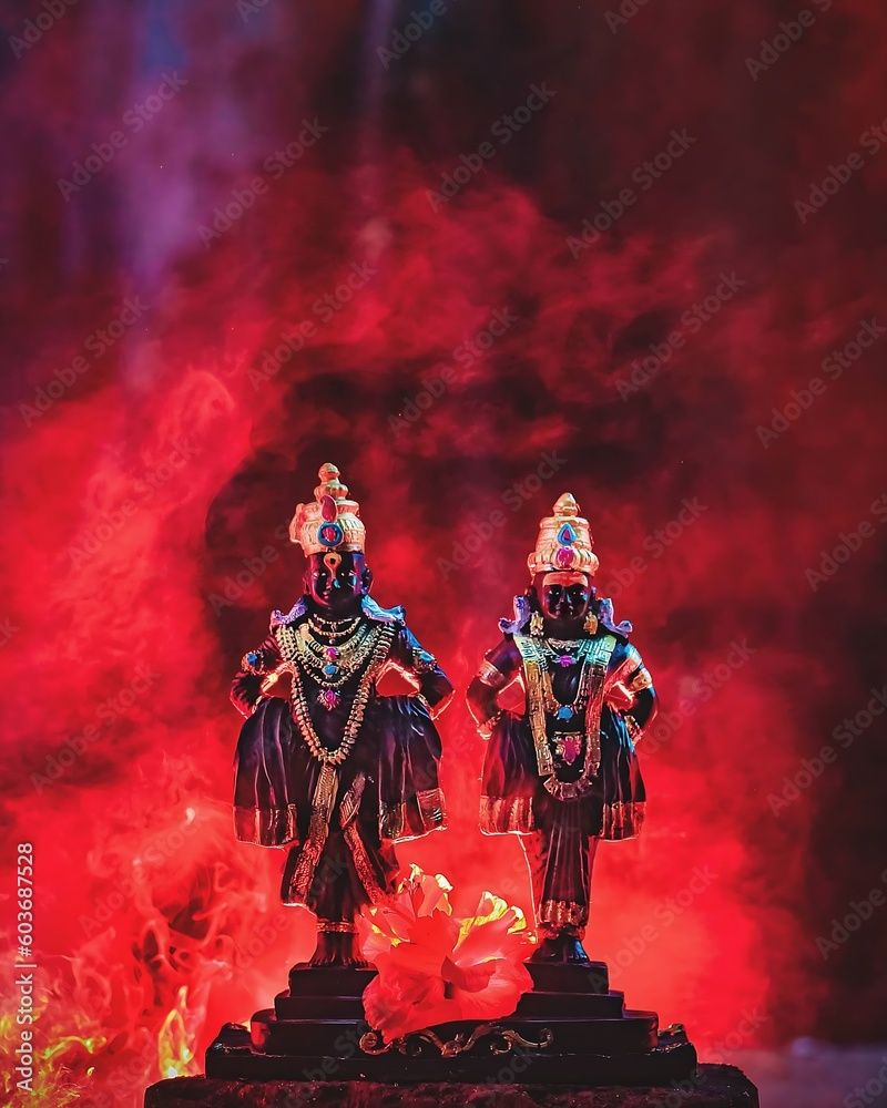 800x1000 God and Goddess Vitthal Rakhumai Statue in hinduism, indian festival