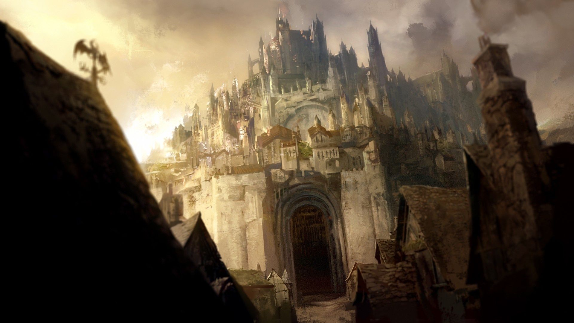 1920x1080 Castle Painting 4K UHD Wallpaper for UltraHD Desktop and TV : Widescreen and UltraWide Display : Smartphone and Tablet Devices