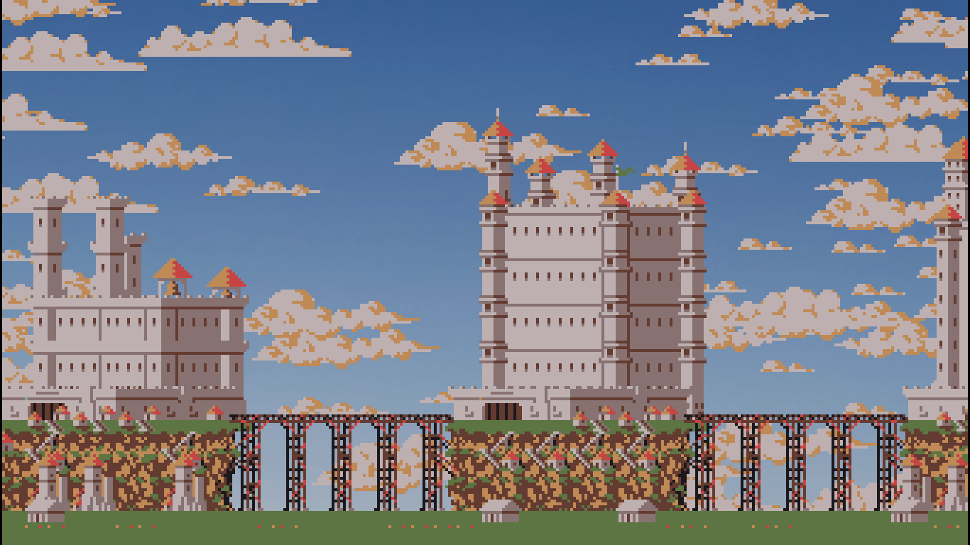 1366x768 Pixel art castle generator