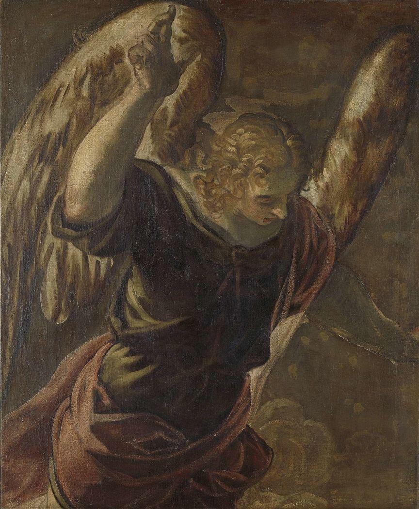 864x1050 Angel from the Annunciation to the Virgin Jacopo Tintoretto