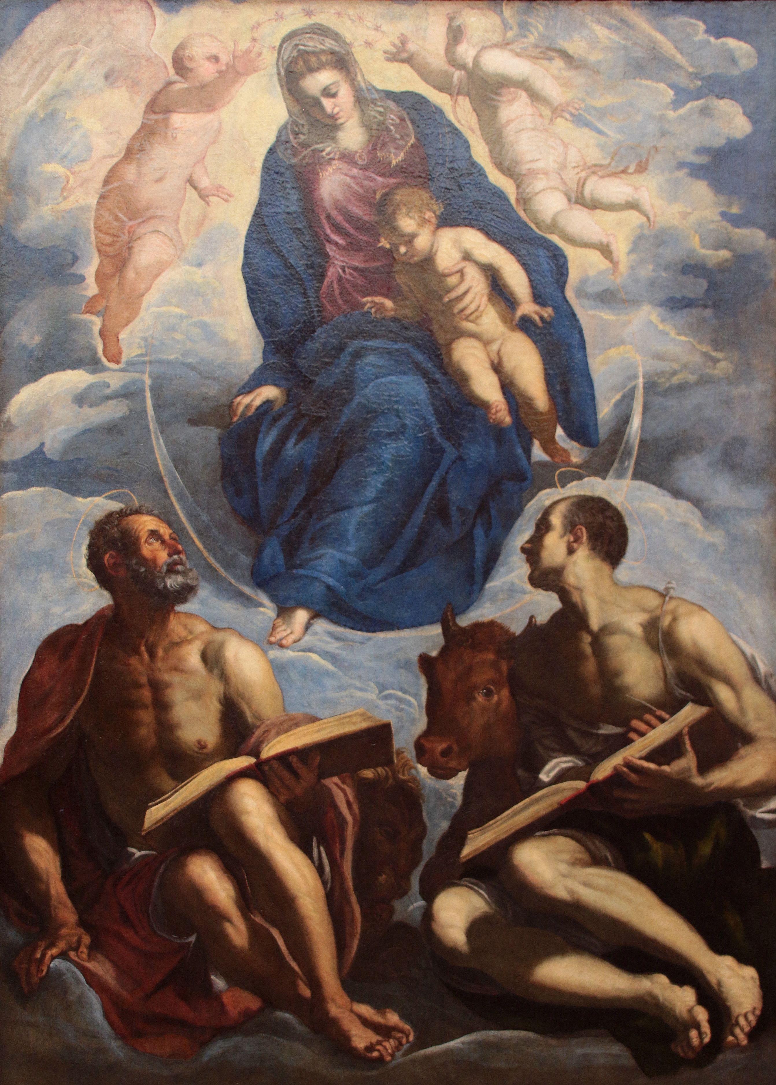 2684x3754 Tintoretto (Jacopo Robusti 1519) Madonna col Bambino con