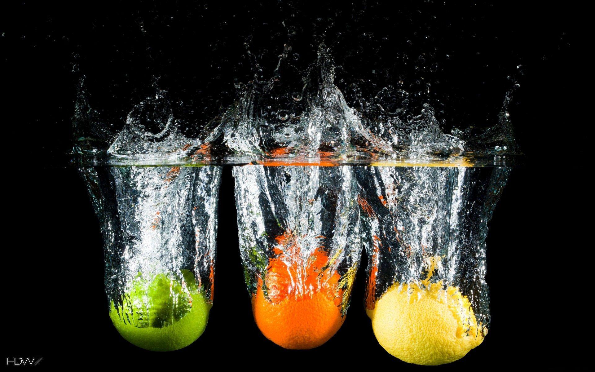 1920x1200 citrus fruits in water black background. HD wallpaper gallery