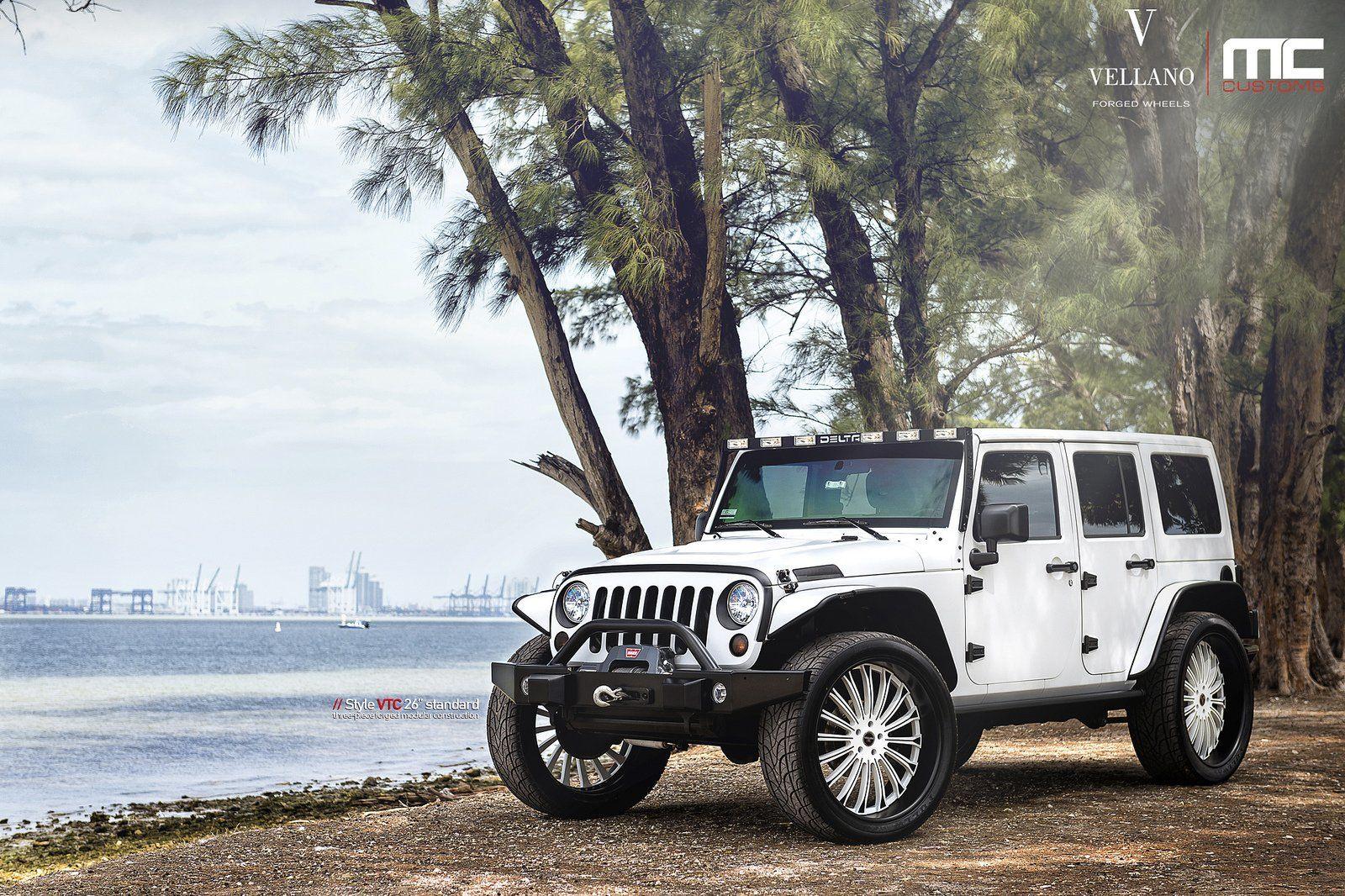 1600x1066 Cars jeep Tuning vellano wheels white wrangler wallpaper