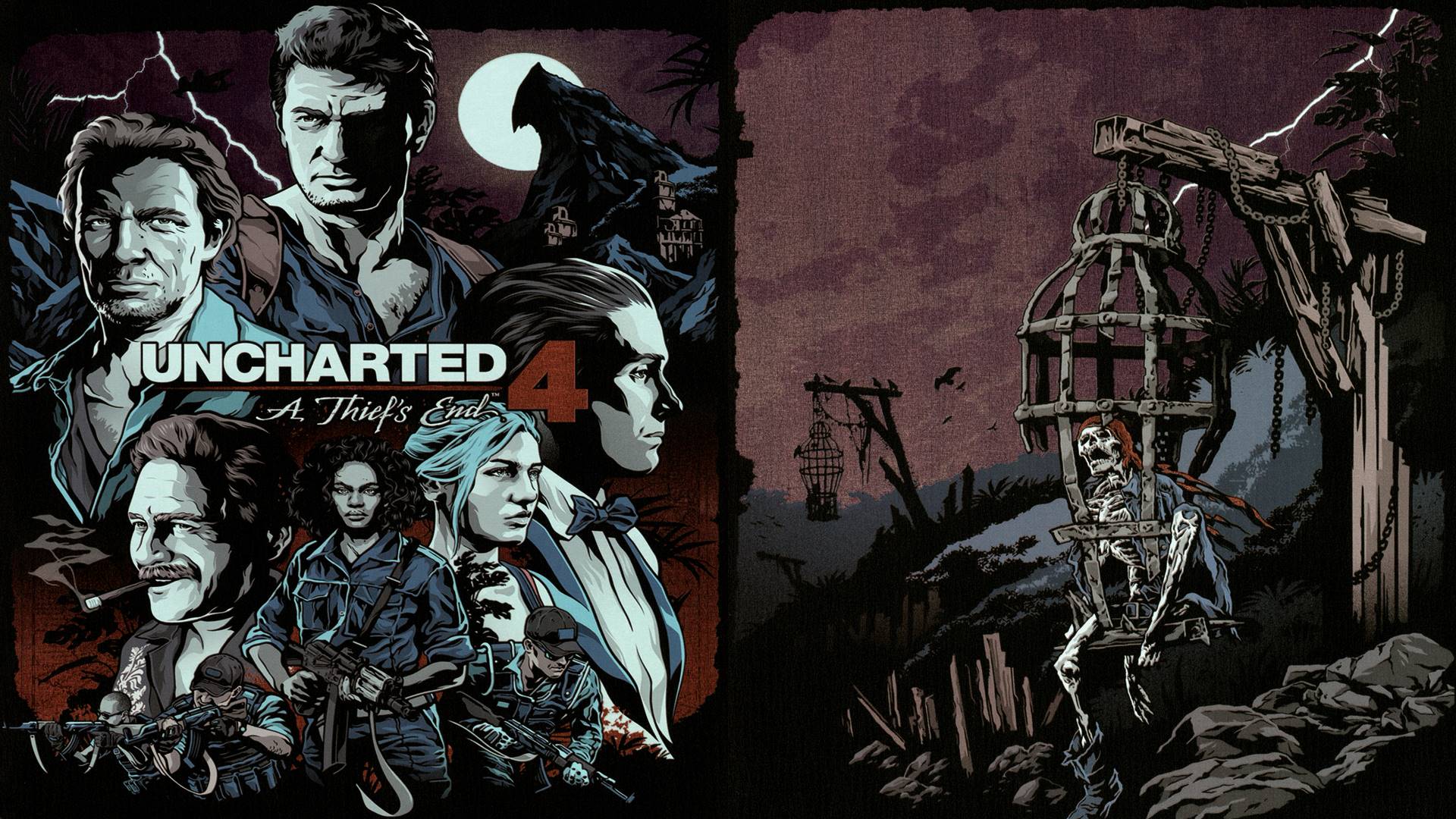 1920x1080 Uncharted 4] [Image] I Took U Wright96d's Scans Of The Uncharted 4 Steelbox Art And Turned Them Into A 1920x1080 Wallpaper