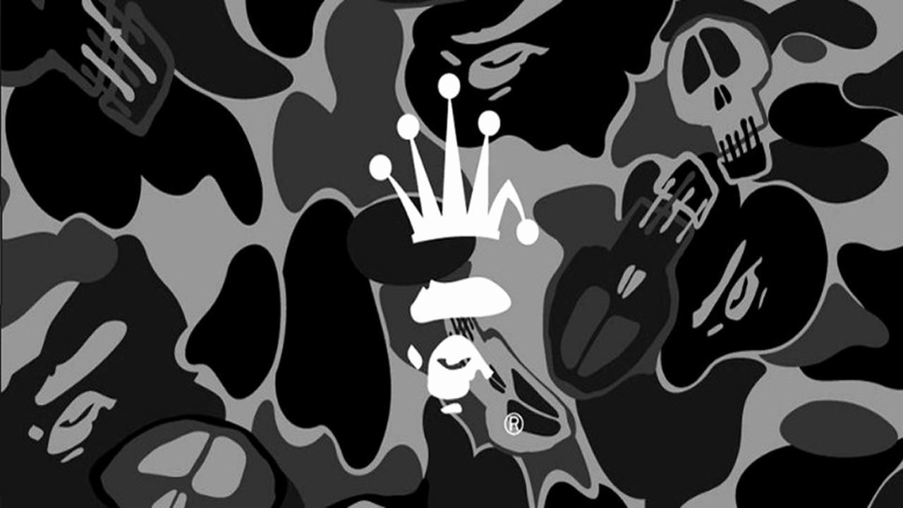 1280x720 White And Gray Bape Computer Wallpaper