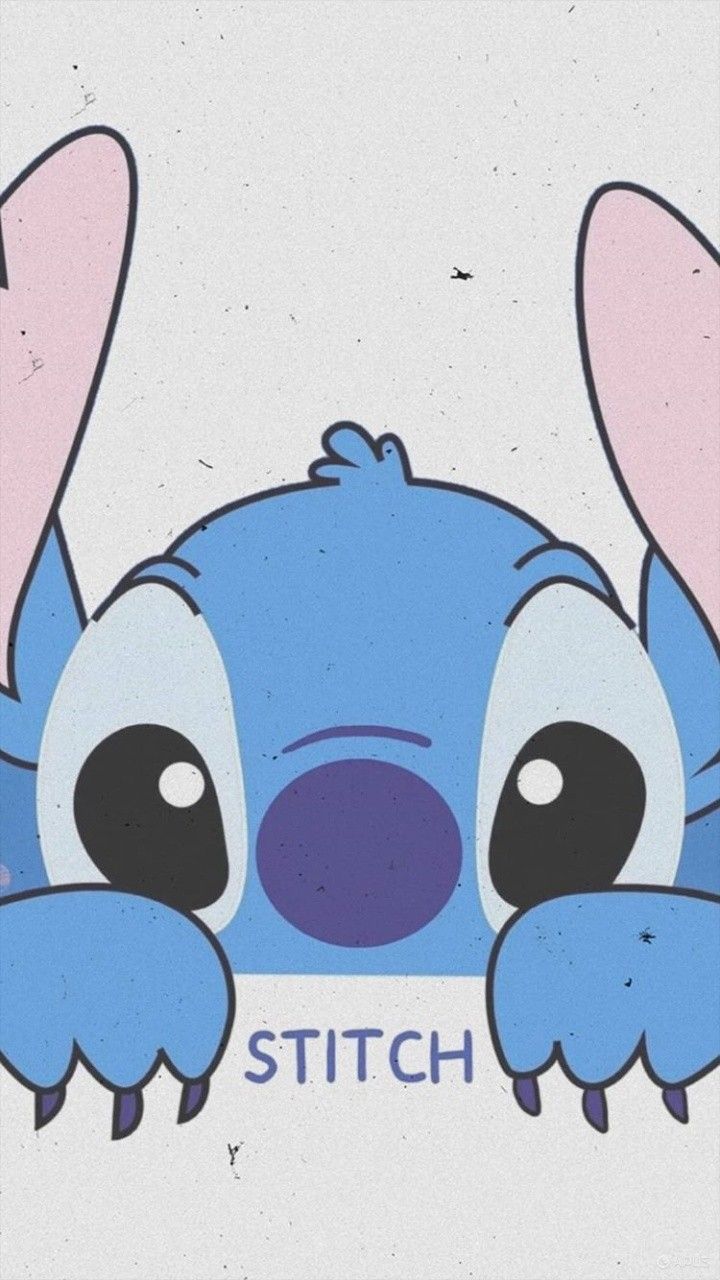 720x1280 Stitch head wallpaper. Stitch peeking around corner, Stitch half face, Stitch stickers