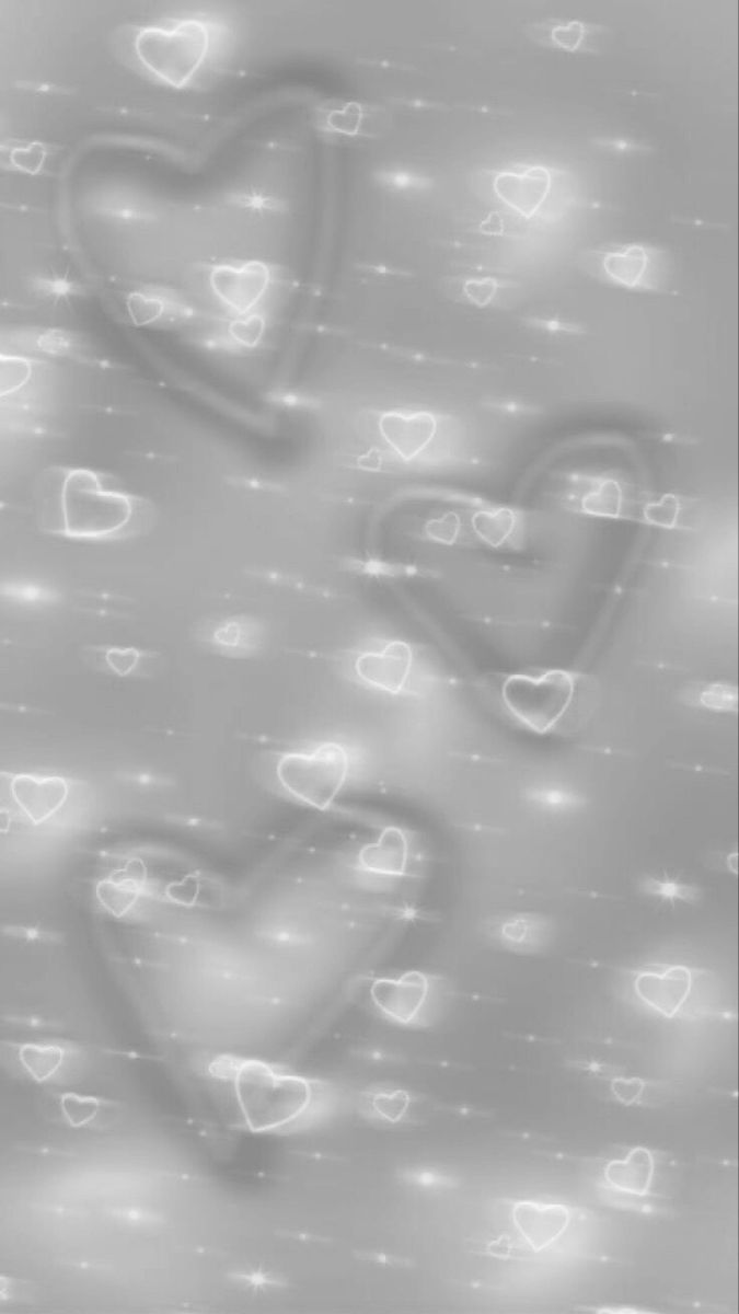 675x1200 Grey Hearts Wallpaper