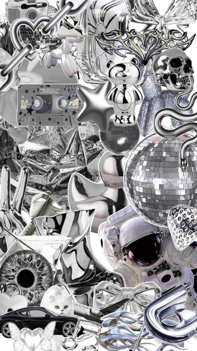 675x1200 Y3k aesthetic. White and silver wallpaper, Wallpaper Backgrounds