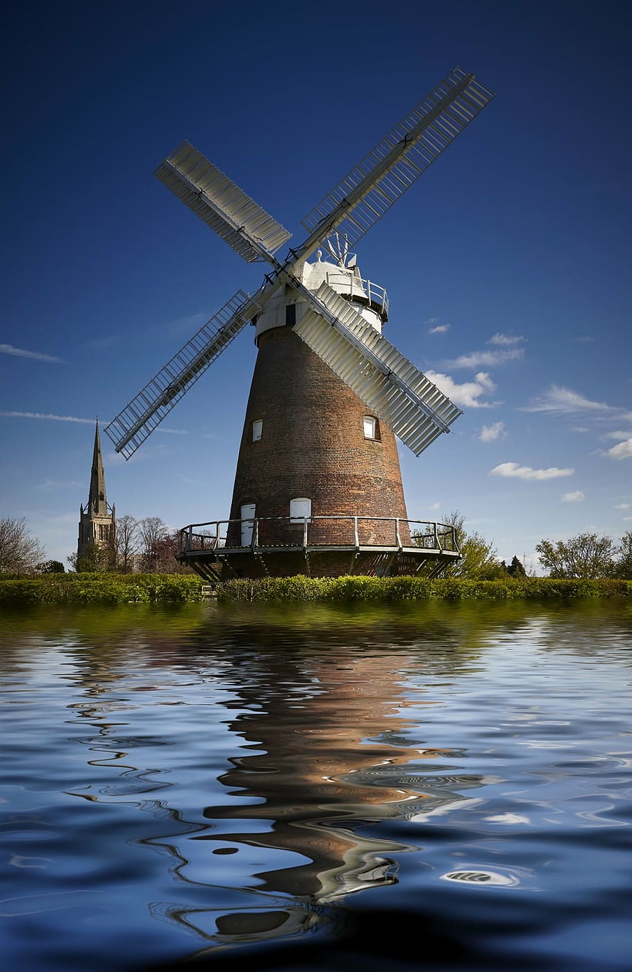 910x1400 Dutch wind mill 1080P, 2K, 4K, 5K HD wallpaper free download