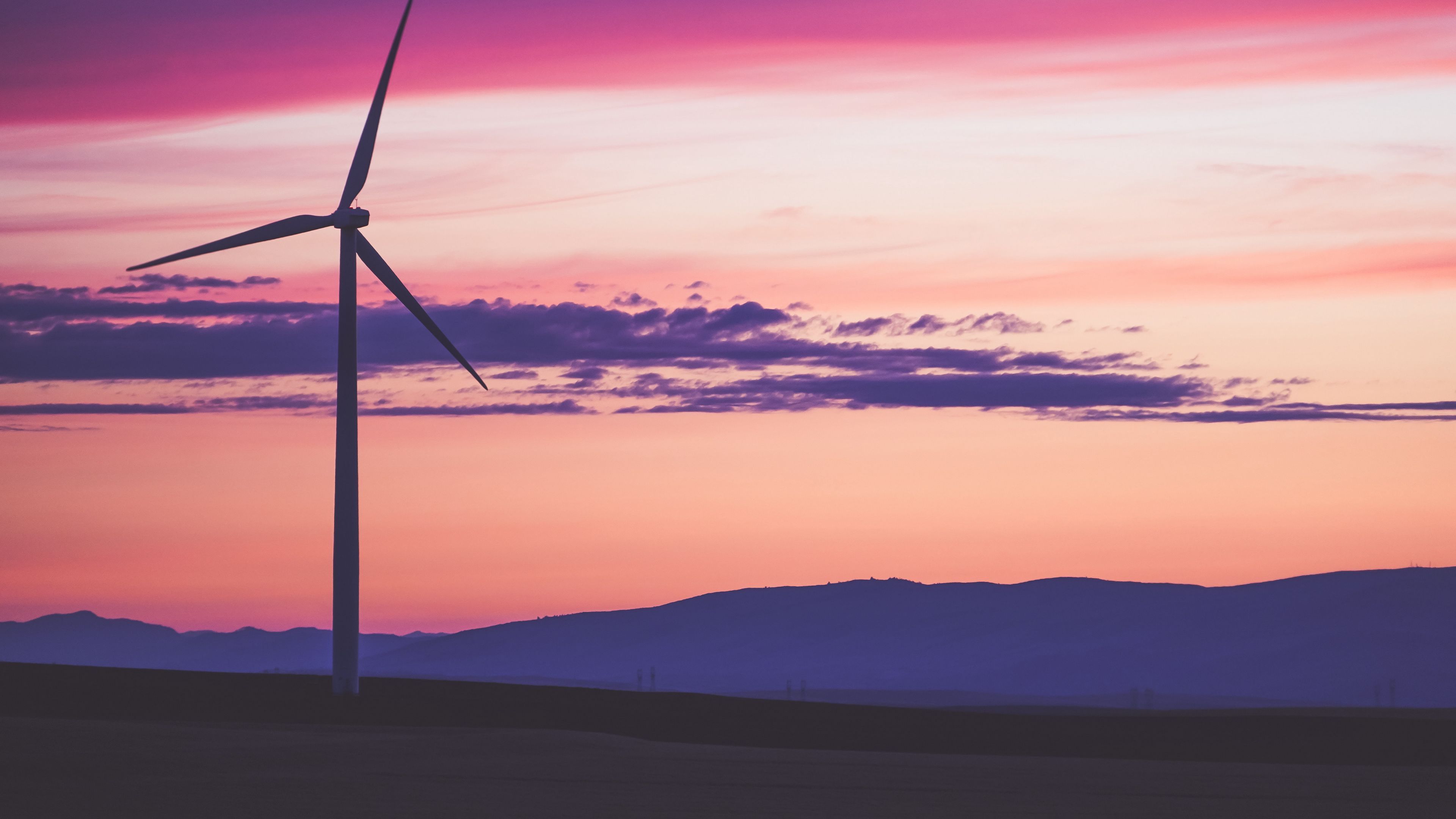 3840x2160 Download wallpaper 3840x2160 wind turbine, turbine, dusk, dark 4k uhd 16:9 HD background