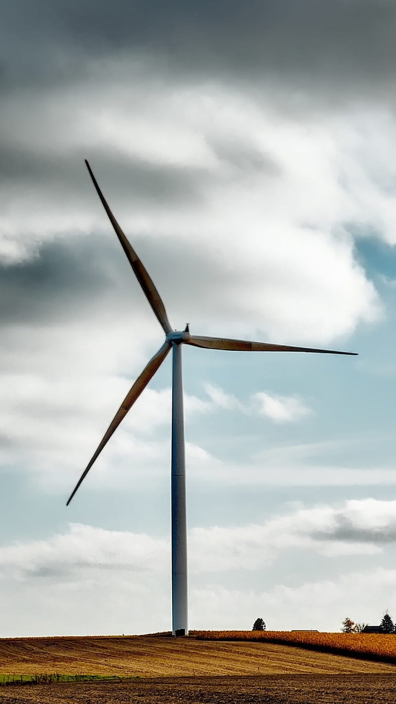 800x1422 Windmill, sky, wind energy, cloud, HD phone wallpaper