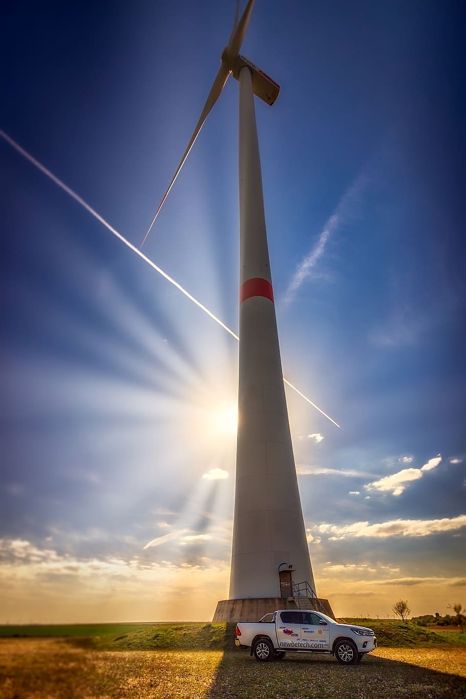 910x1365 windmill, sky, energy, turbine, electricity, technology, power, lockscreen wallpaper
